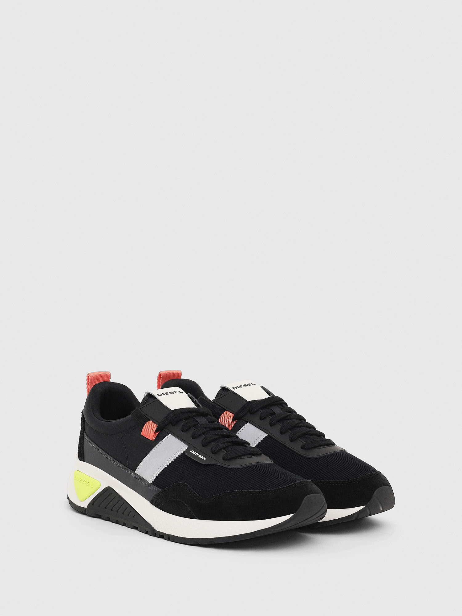Diesel - S-KB LOW RUN, Man's Sneakers in ripstop nylon and suede in Black - 2