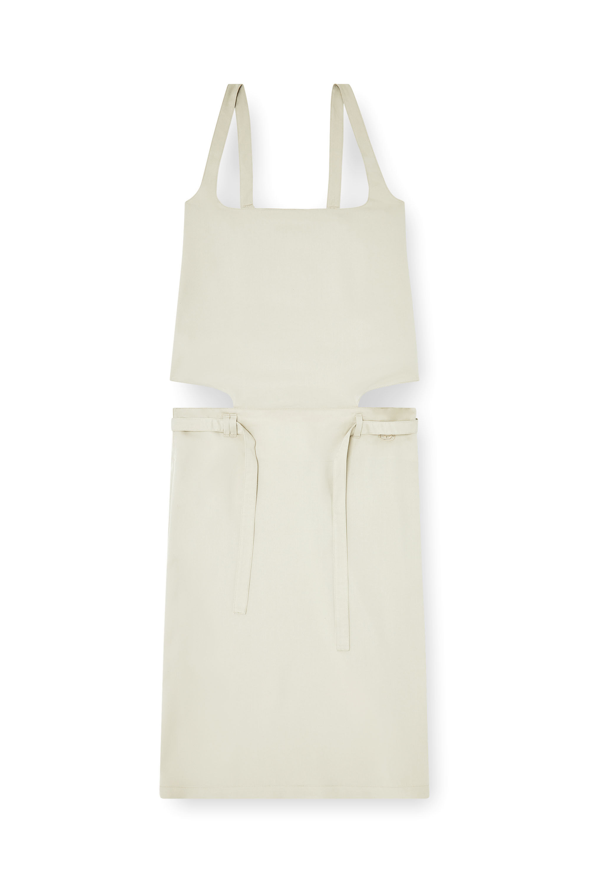 Diesel - D-SANA, Woman's Open-back midi apron dress in lyocell in Beige - 2