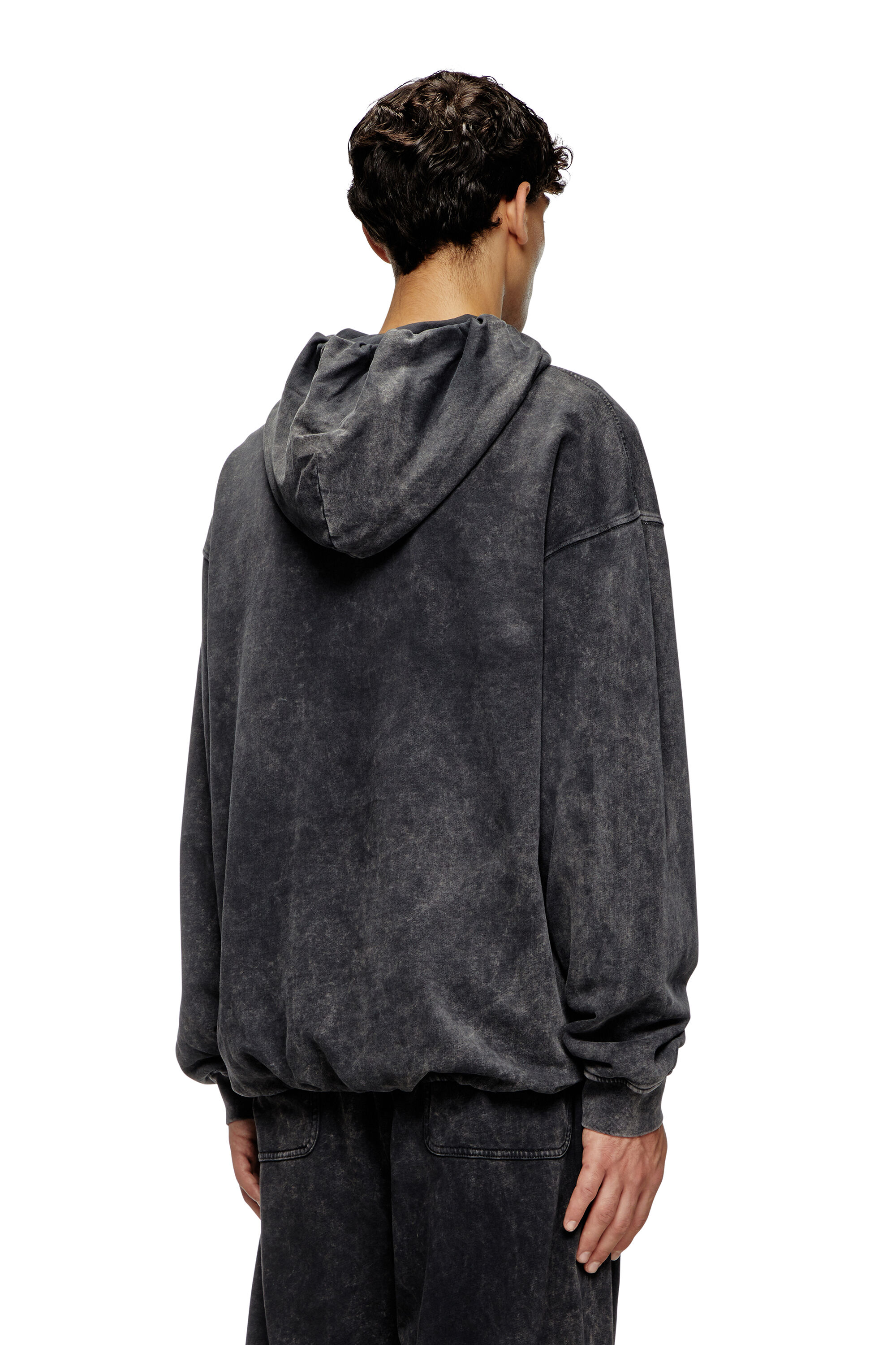 Dark grey acid wash hoodie hot sale