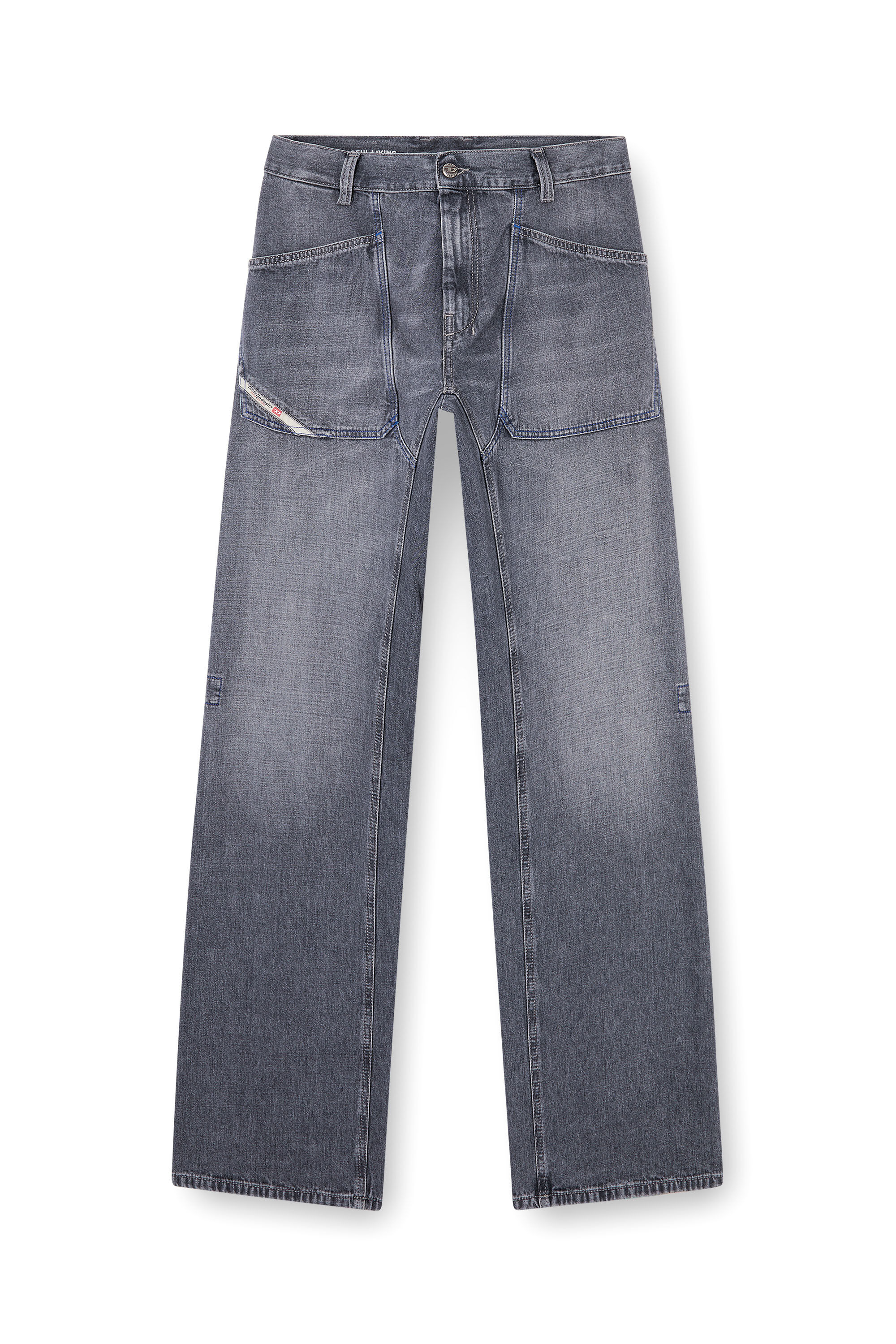 Men's Relaxed Jeans | Grey | Diesel D-Zeta