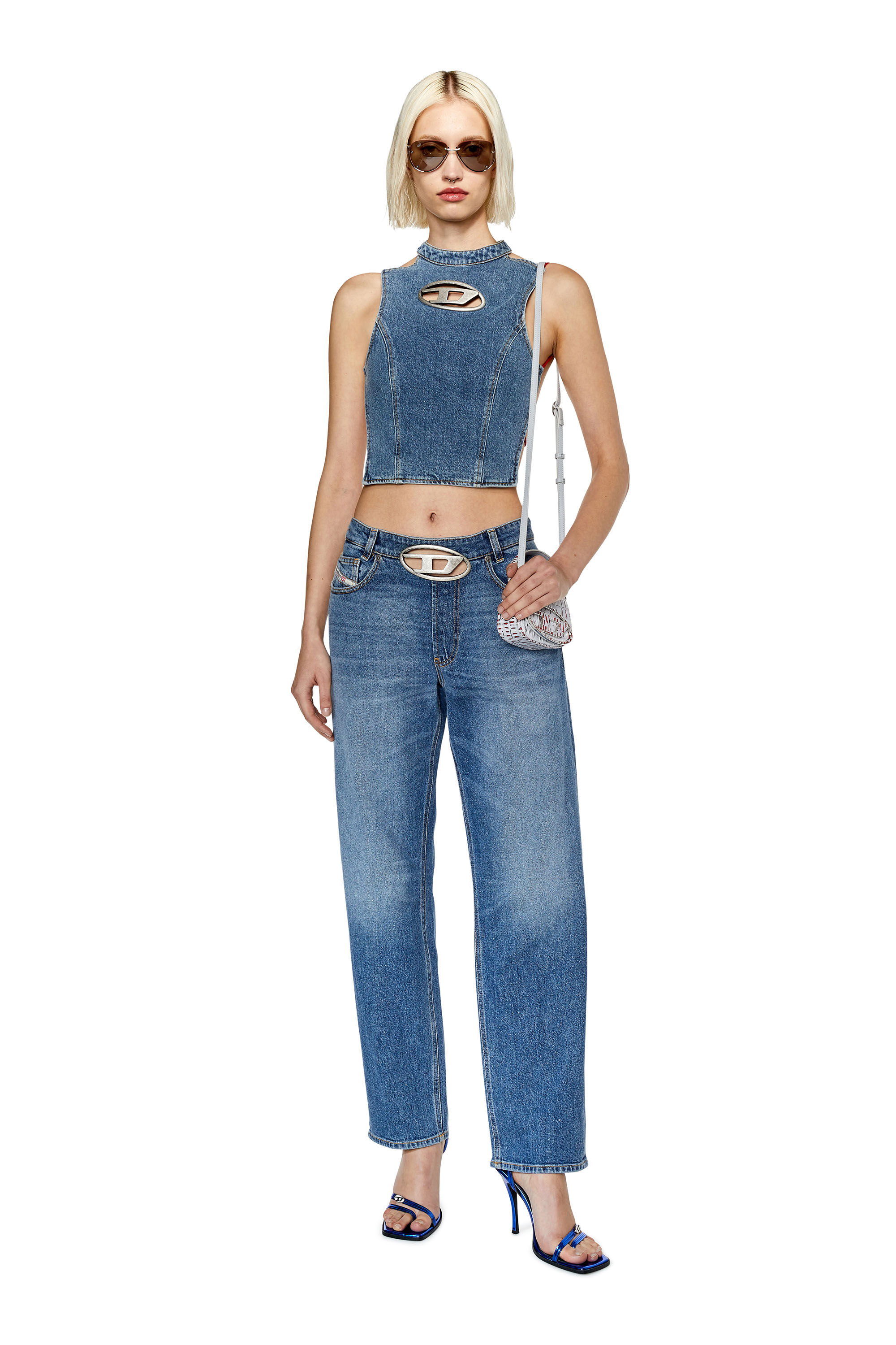 D jeans cheap high waist crop