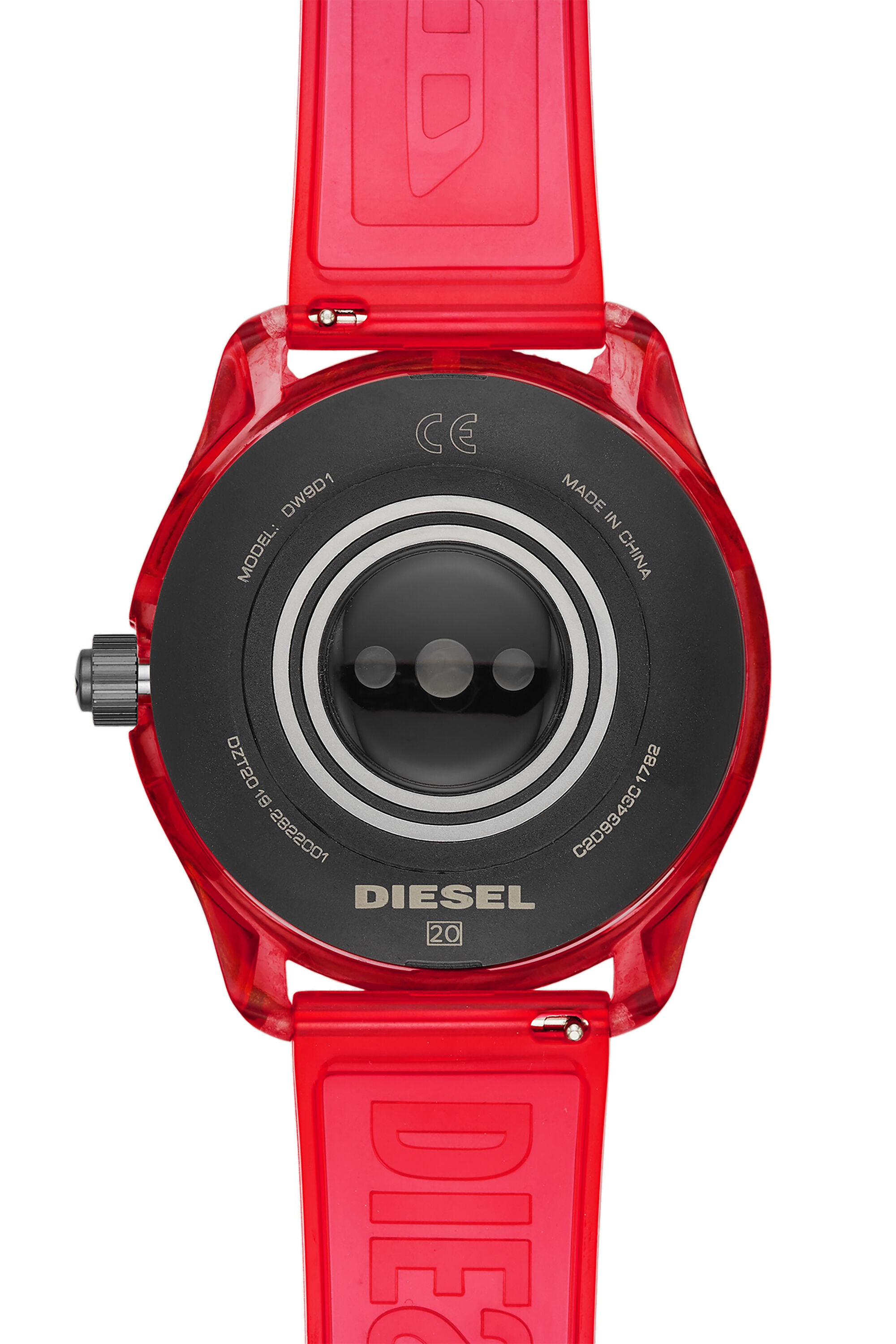 Men's Diesel On Fadelite Smartwatch - Red Transparent | Diesel