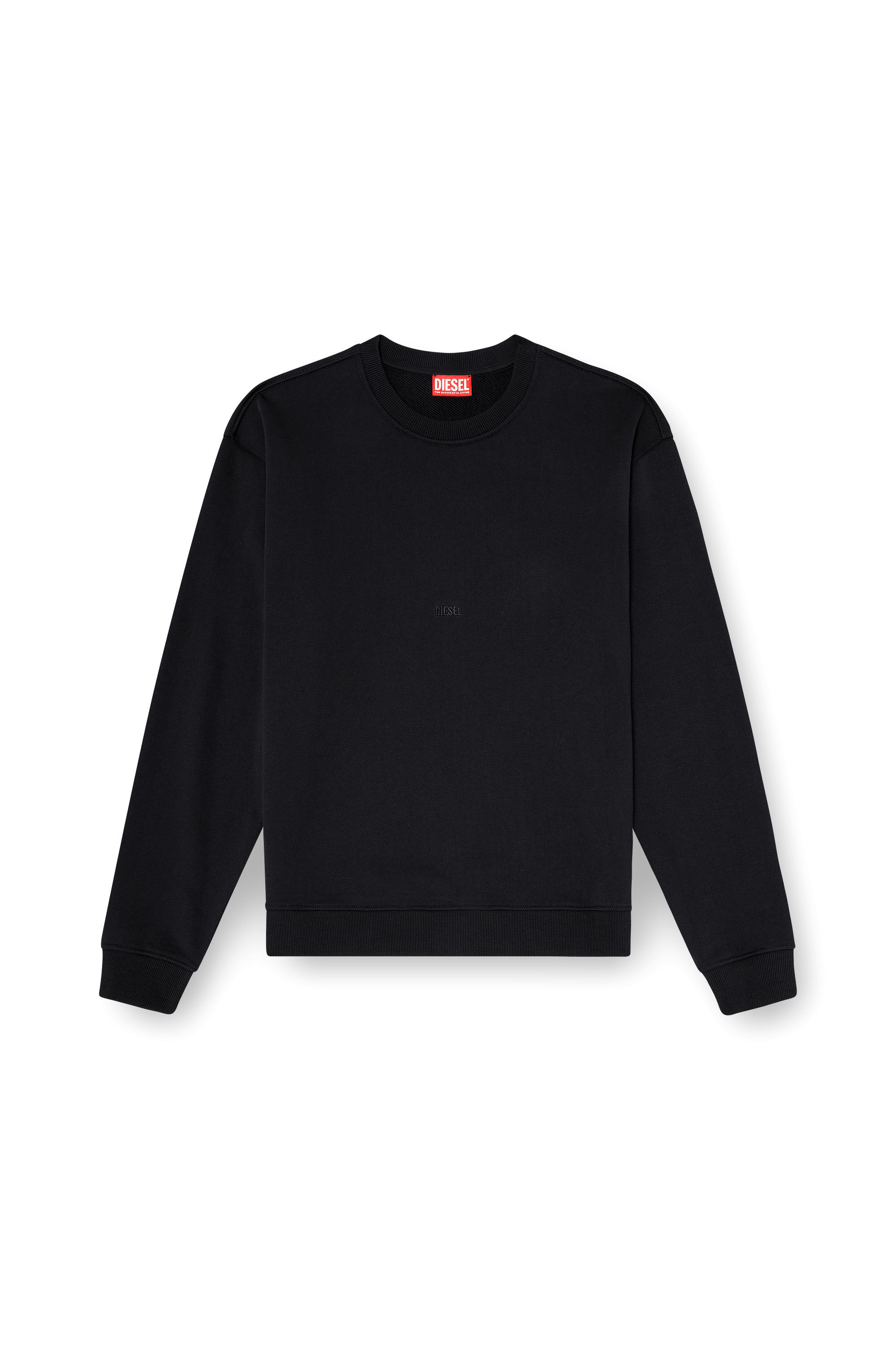 Diesel - S-NORM-AA5, Man's Cotton sweatshirt with micro logo embroidery in null - 2