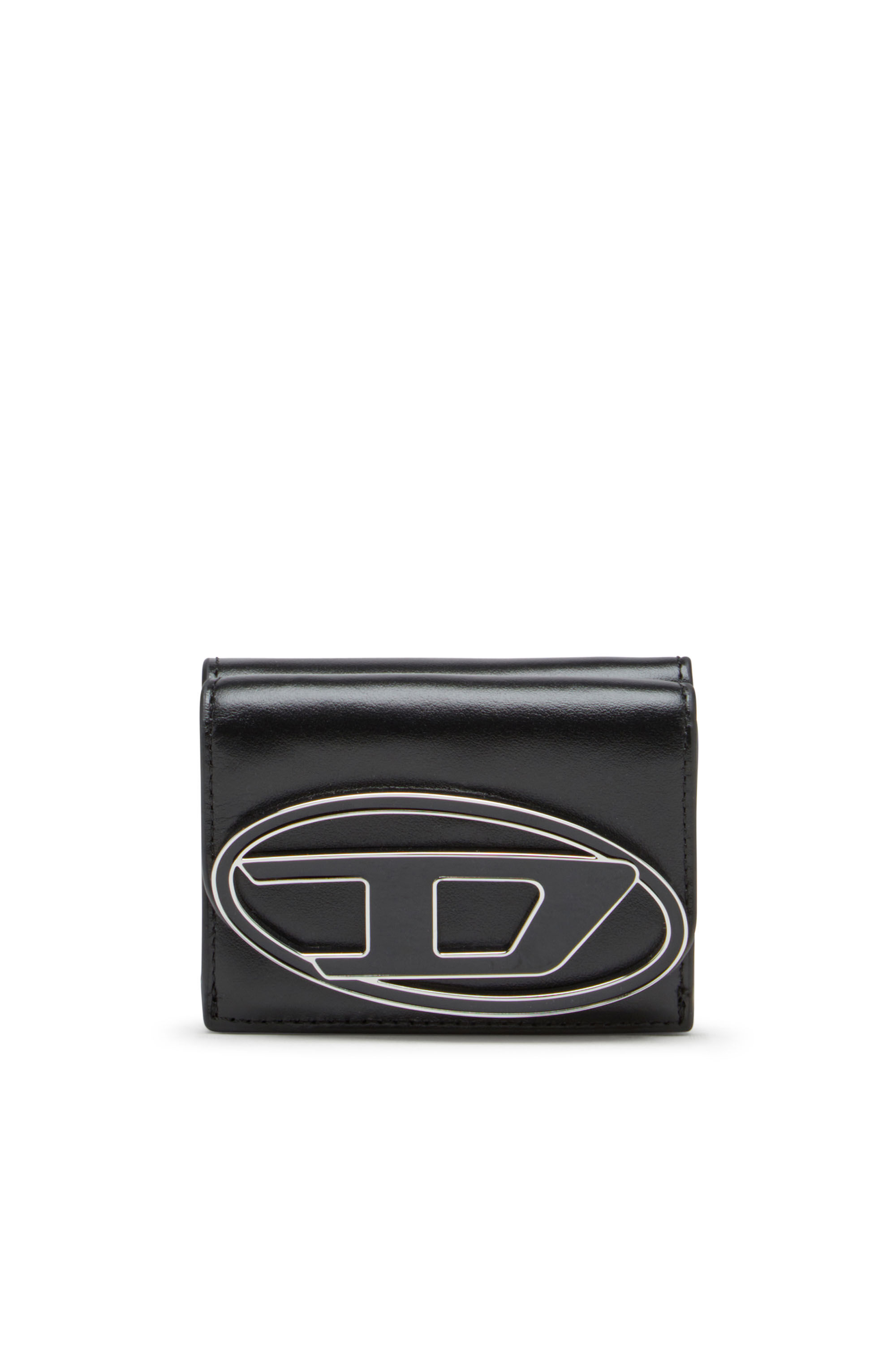 [オリジナル] S1 Bifold wallet 二つ折り　ブラック Women's Tri-fold wallet in leather | Black | Diesel