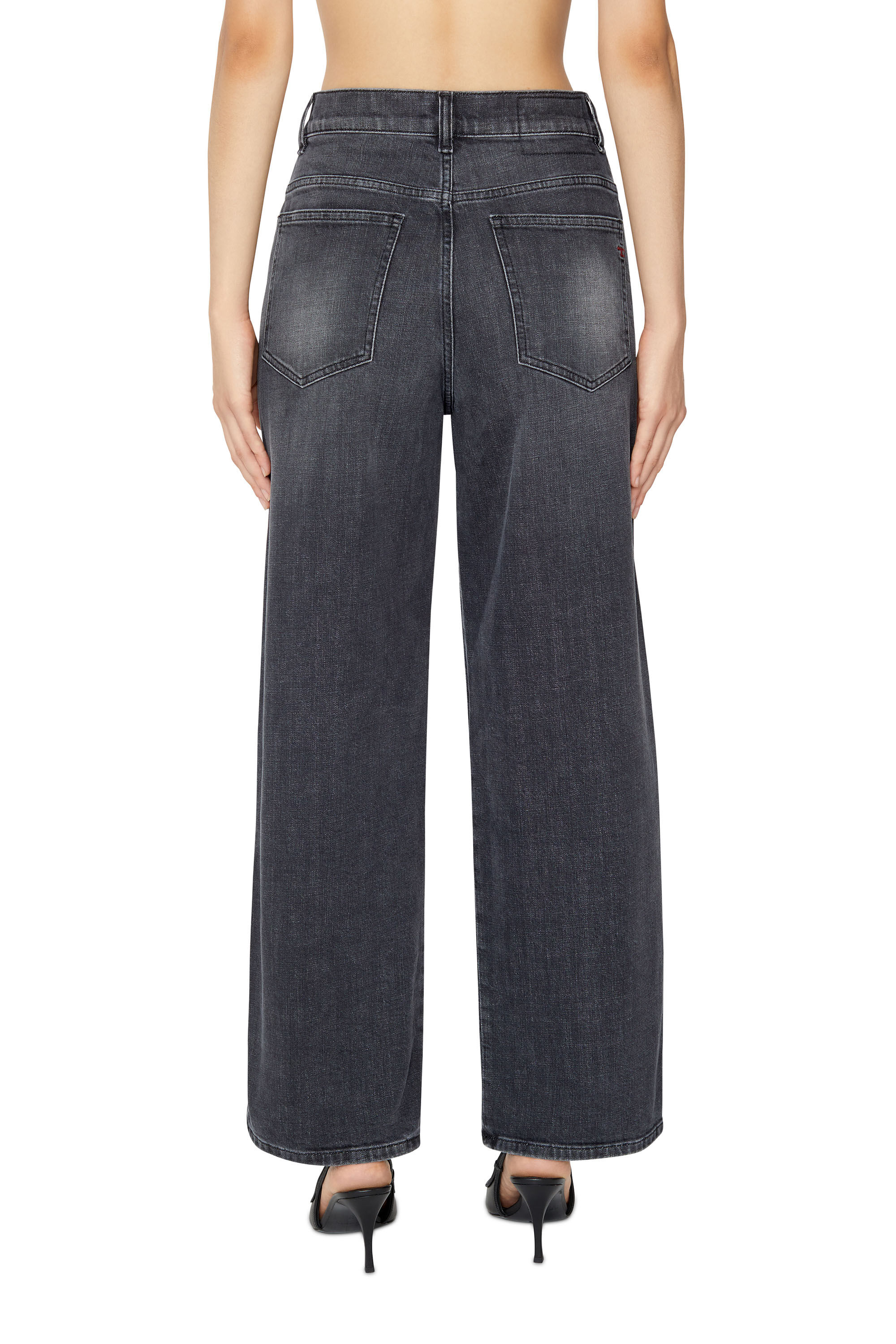 Diesel - 2000 Widee 09E35 Bootcut and Flare Jeans, Black/Dark grey - Image 4