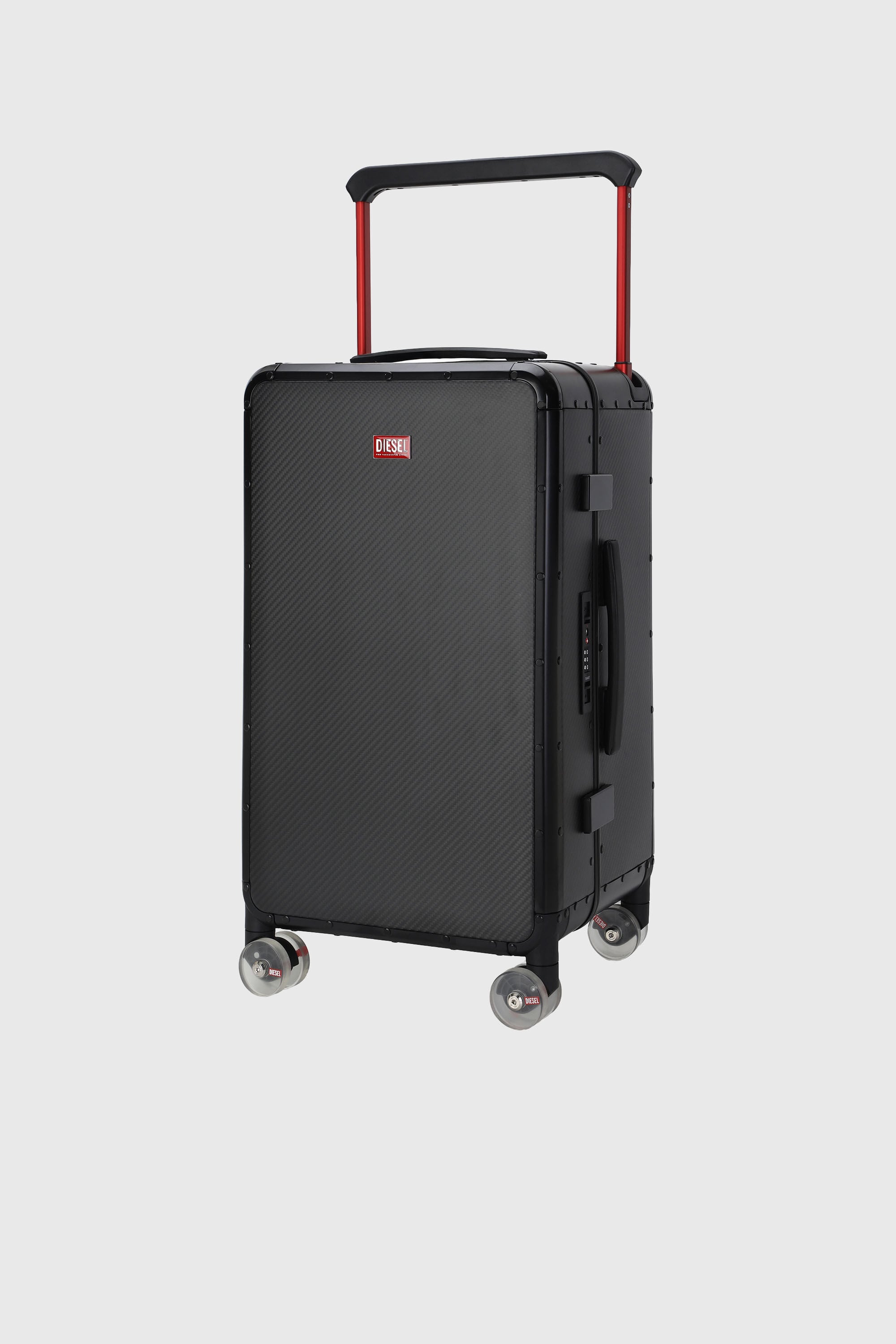 Diesel - DSL CARBON FIBER TROLLEY-BLACK- DSL001, Unisex's Carbon fiber suitcase size M in Black - 5