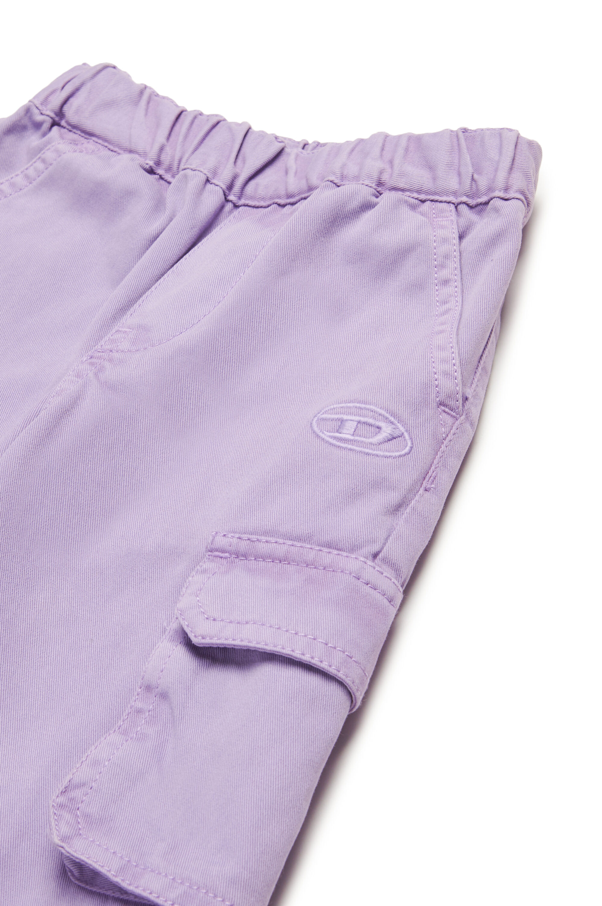 Cargo pants in cotton gabardine | Violet | 3-36 MONTHS Girls