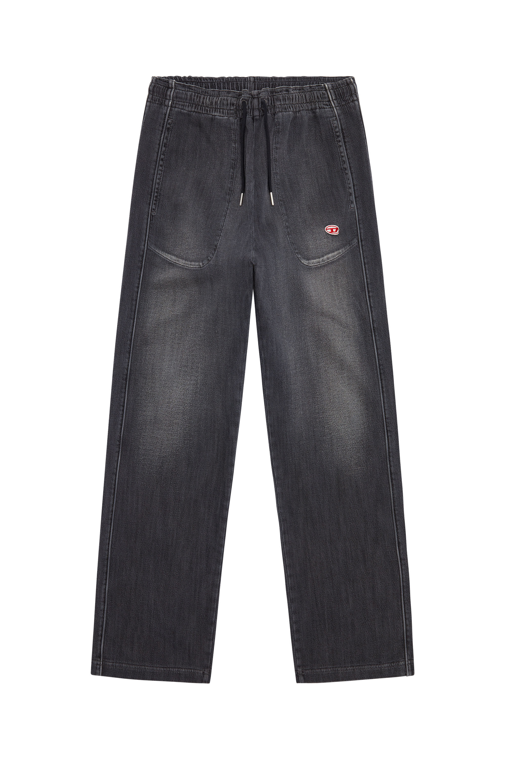 Black discount track denim