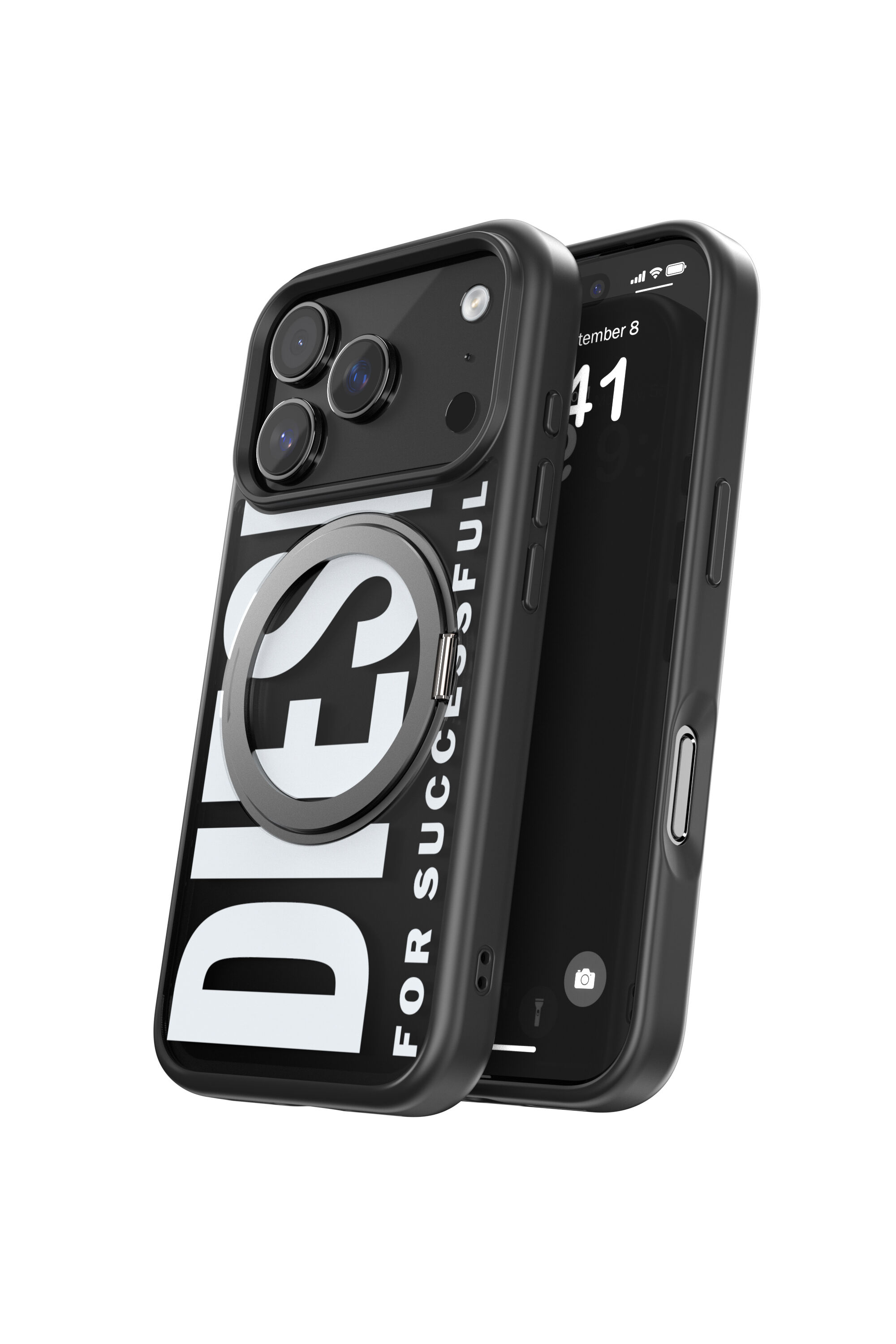 Women's Ringstand-Magsafe case for iPhone 17 Pro | Black | Diesel