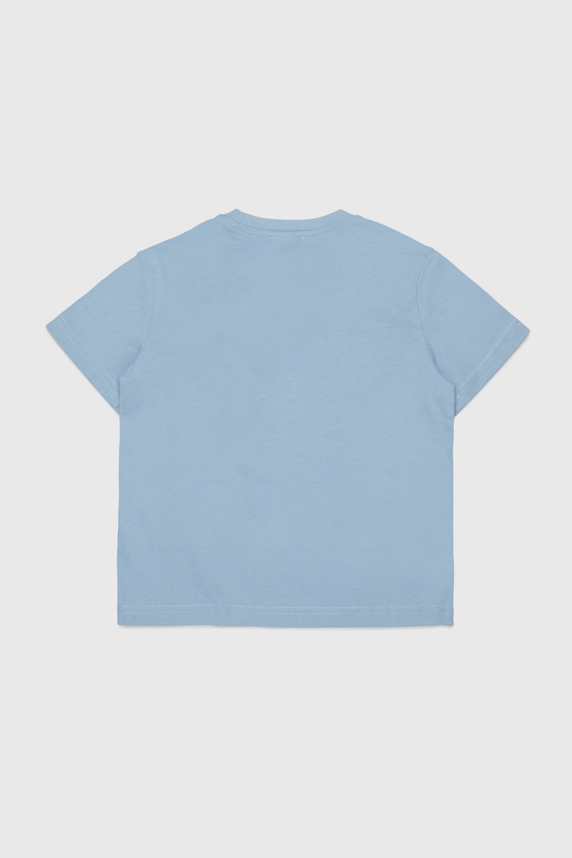 Diesel - TROSET, Woman's T-shirt with denim rose appliqu&eacute; in Light Blue - 2