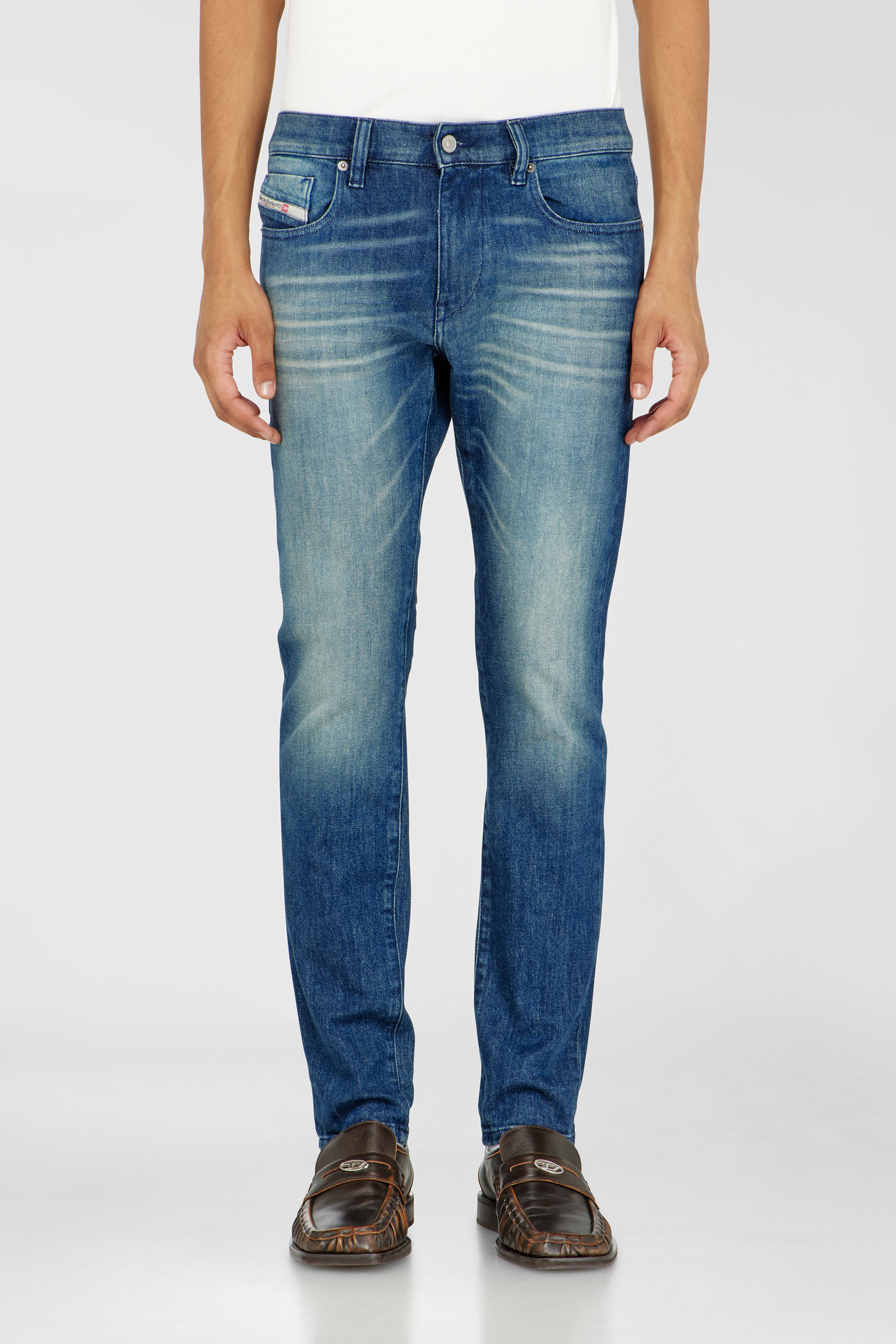 Diesel - Man's Slim Jeans 2019 D-Strukt 0KBBR, Dark Blue - 4