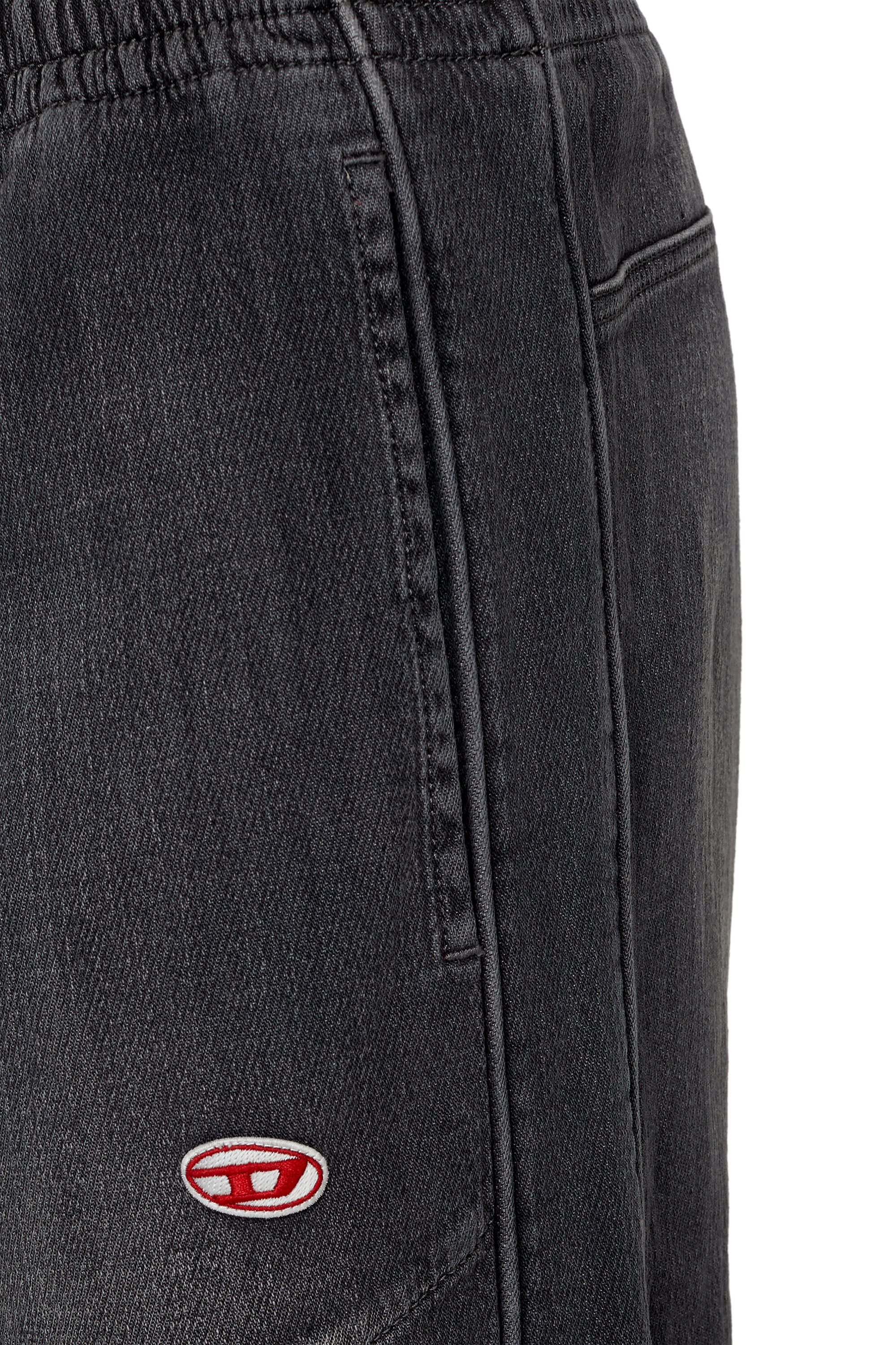 Black discount track denim