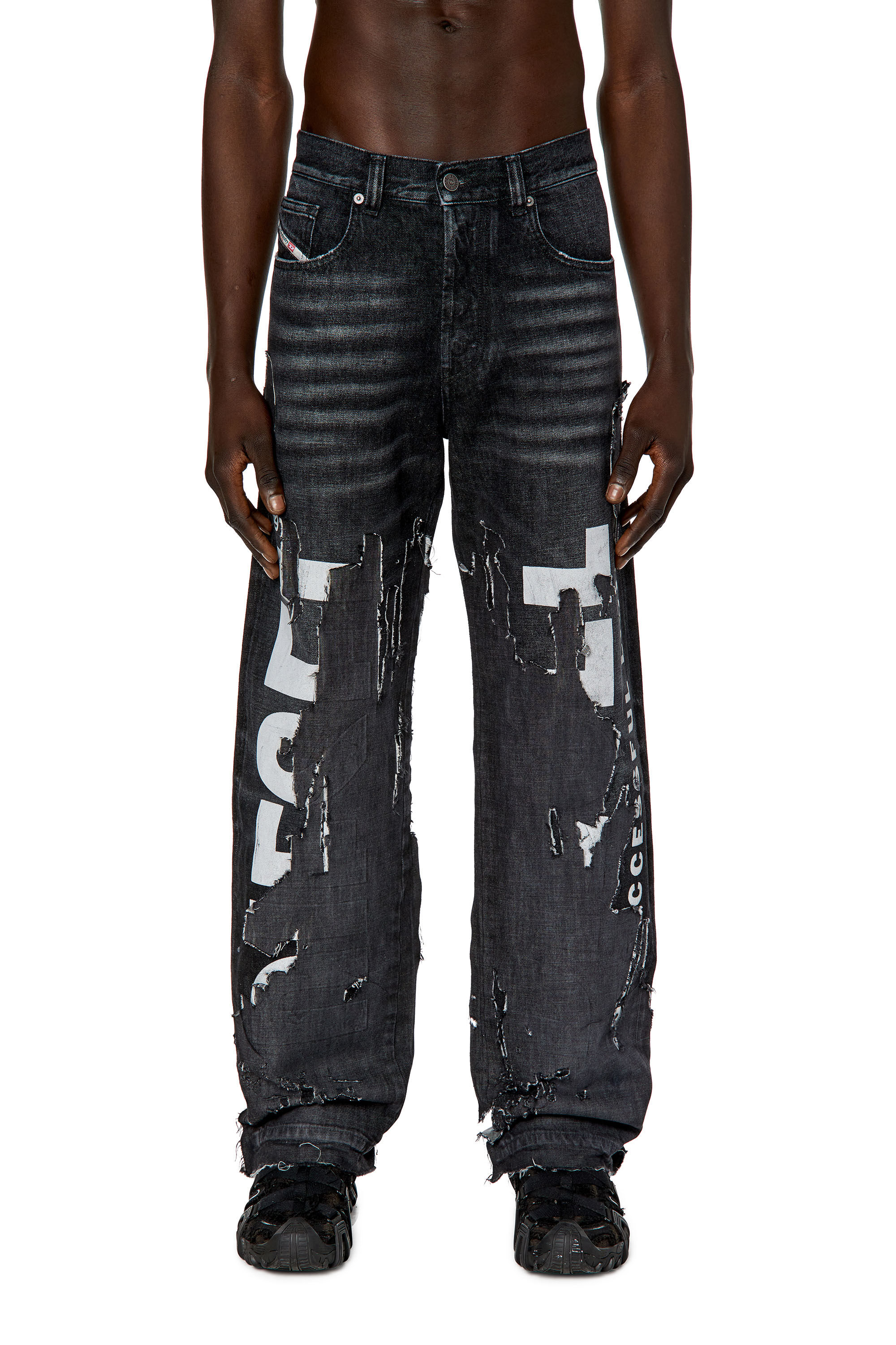 Diesel - Straight Jeans 2010 D-Macs 007Q7, Black/Dark grey - Image 3