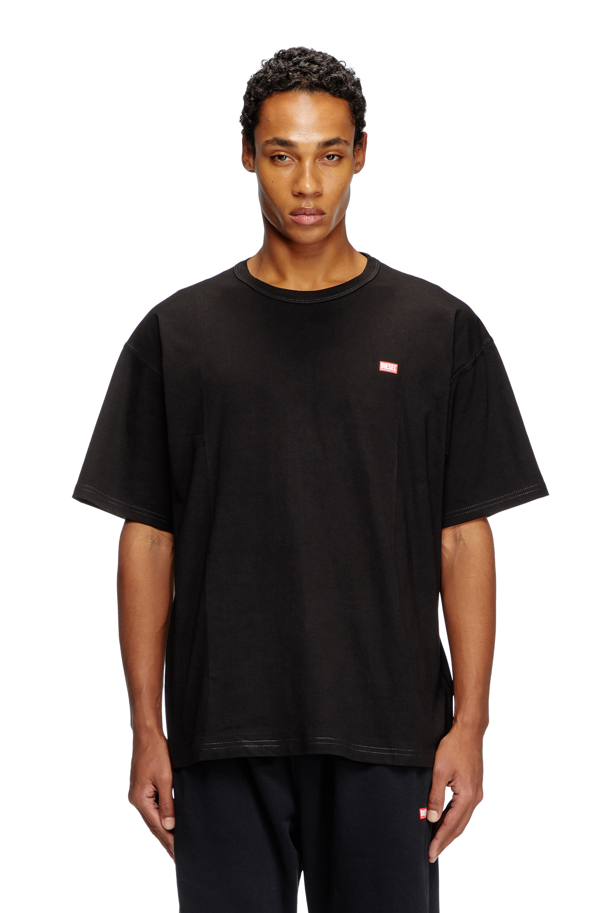 Men's T-shirt with small logo | Black | Diesel