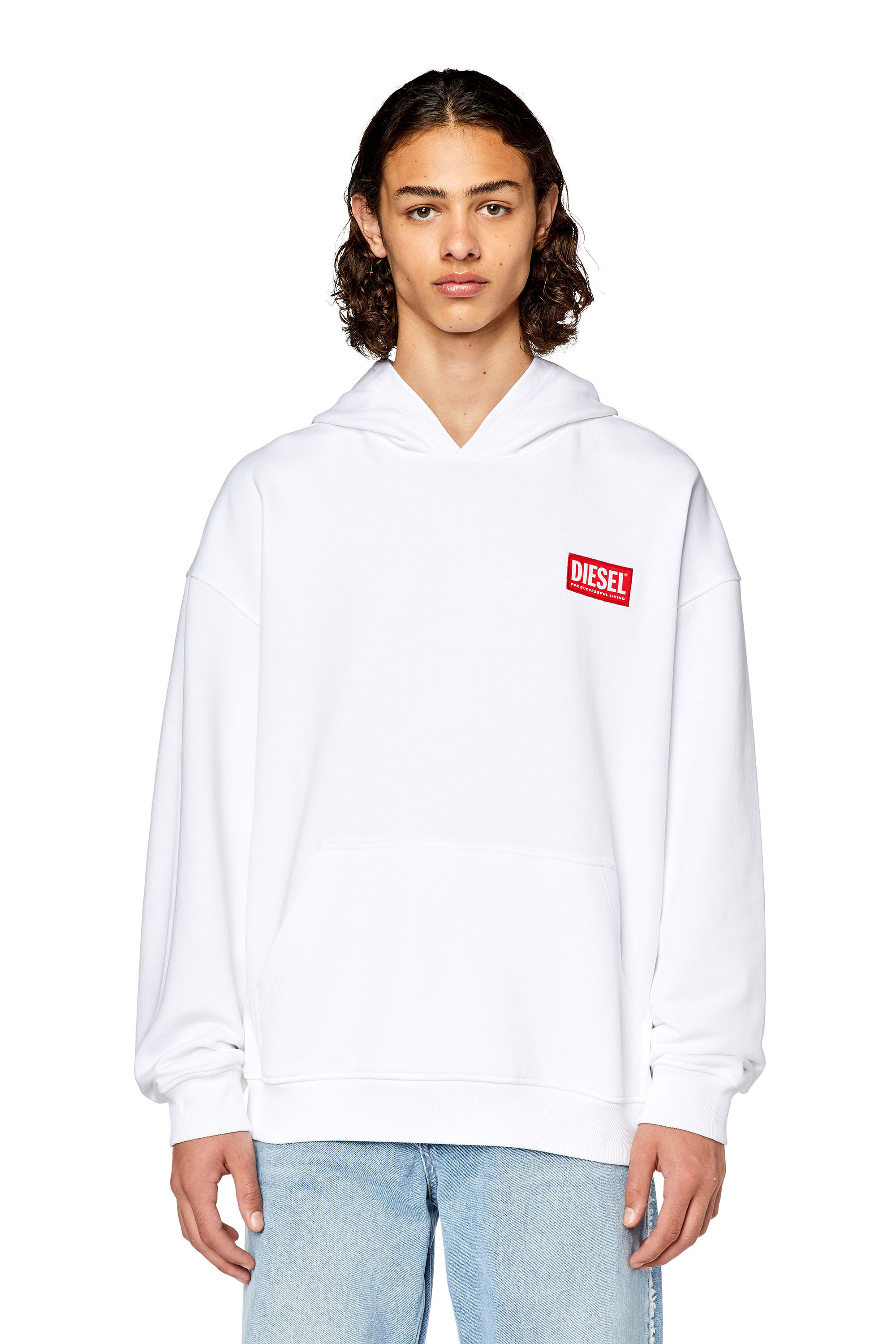 Diesel hoodie 2025 white