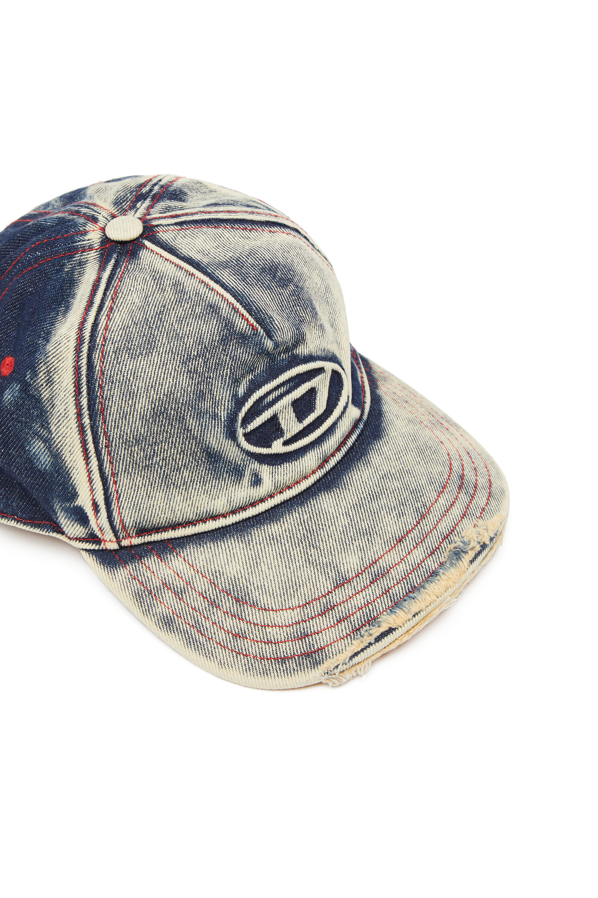 C-SEYMON Man: Baseball cap in treated denim, D logo | Diesel
