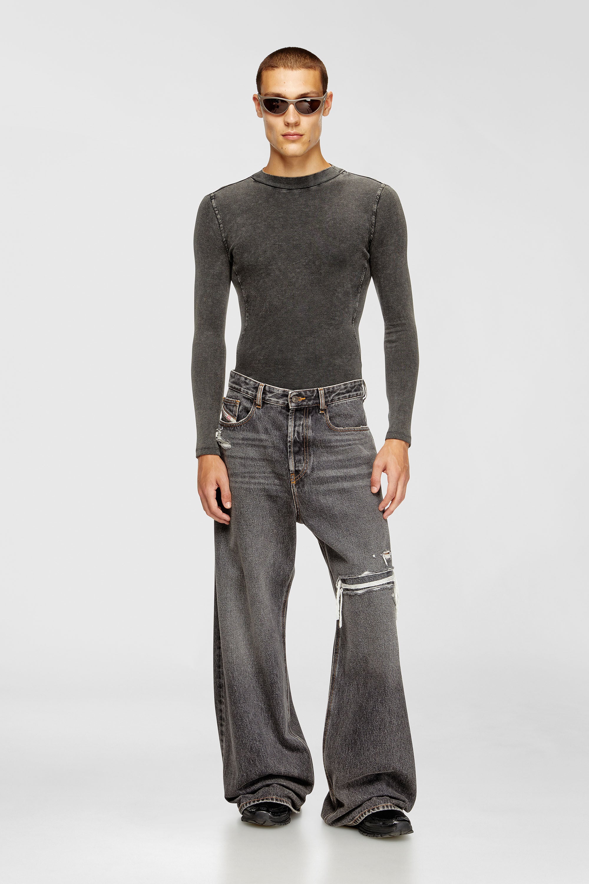 パンツ DIESEL D-rise W32 D-RISE Man: Oversized Regular Black/Dark grey Jeans | Diesel