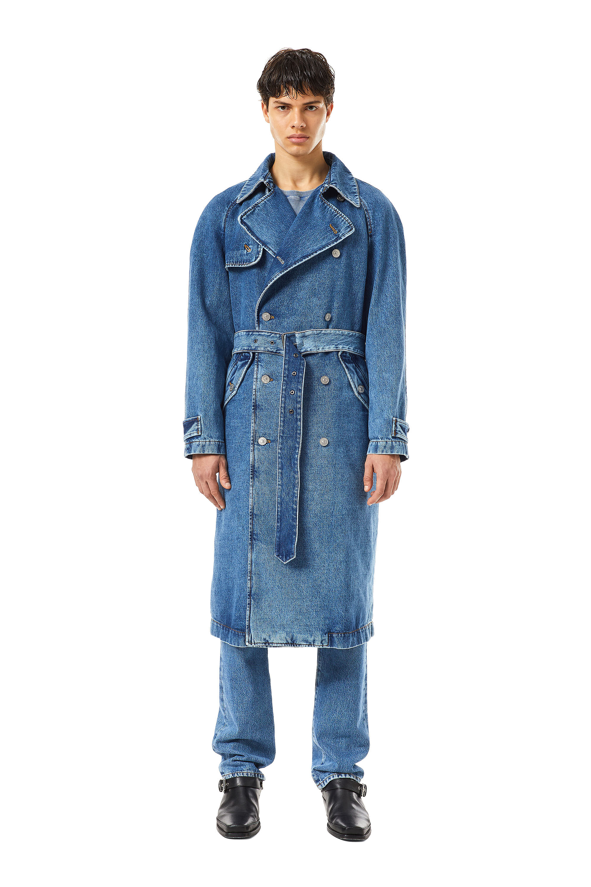 Denim trench coat discount