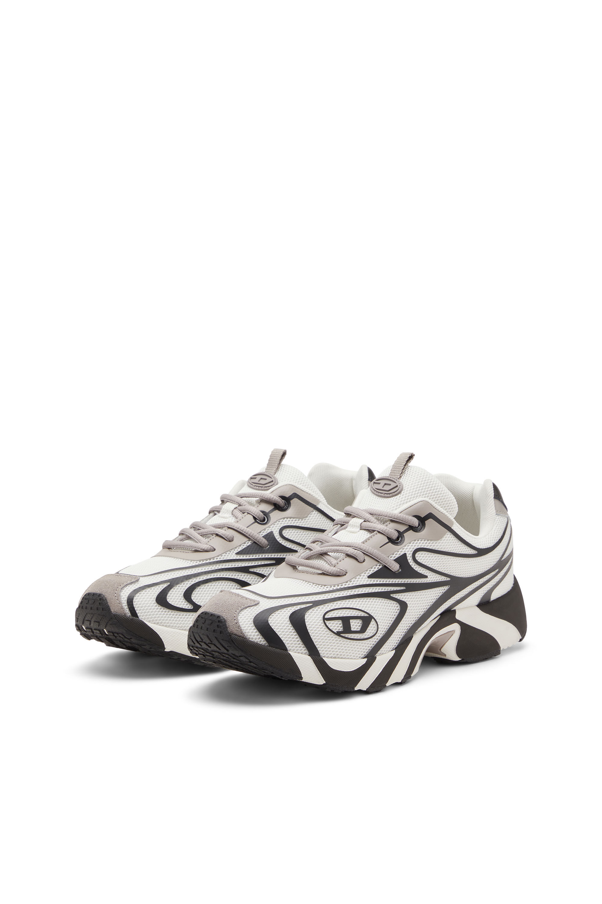 Diesel - S-D-VIT'S 500 LOW, Man's S-D-Vit - Lace-up sneakers in Black/White - 8