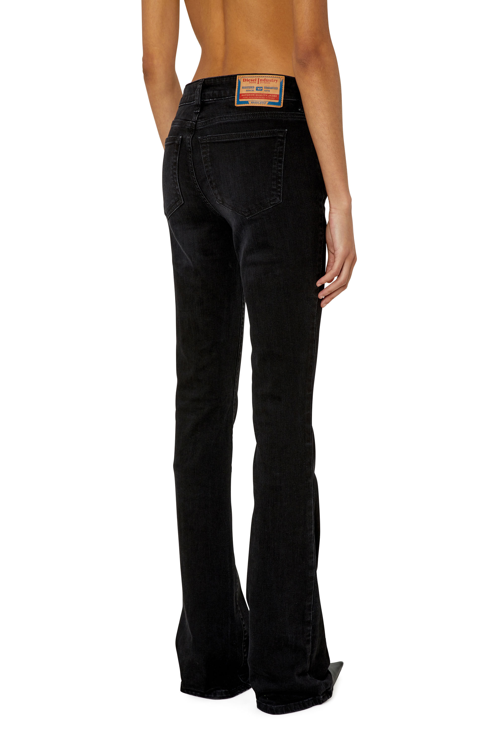 Diesel - 1969 D-Ebbey 0TFAS Bootcut and Flare Jeans, Black/Dark grey - Image 4