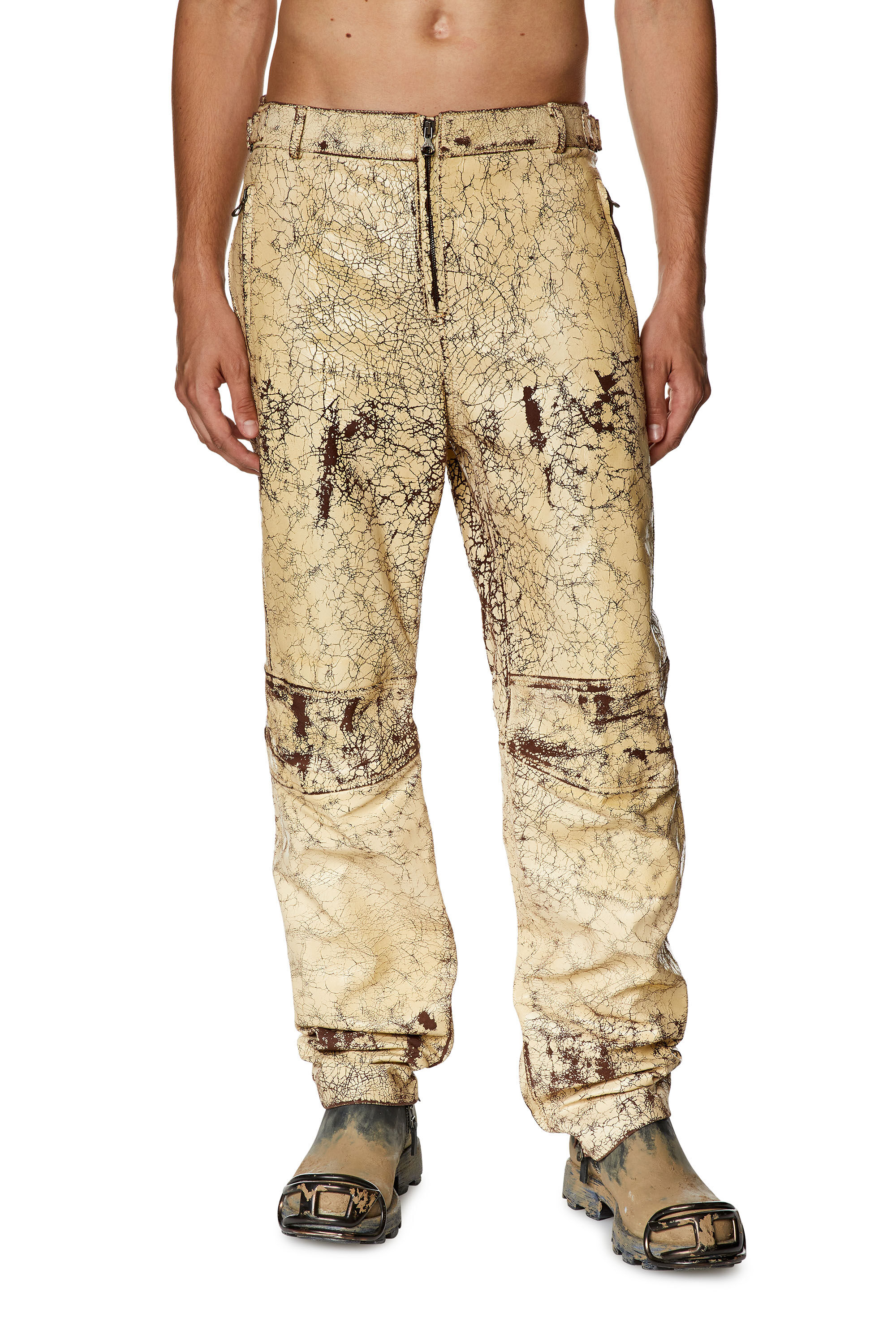 Diesel leather pants mens sales