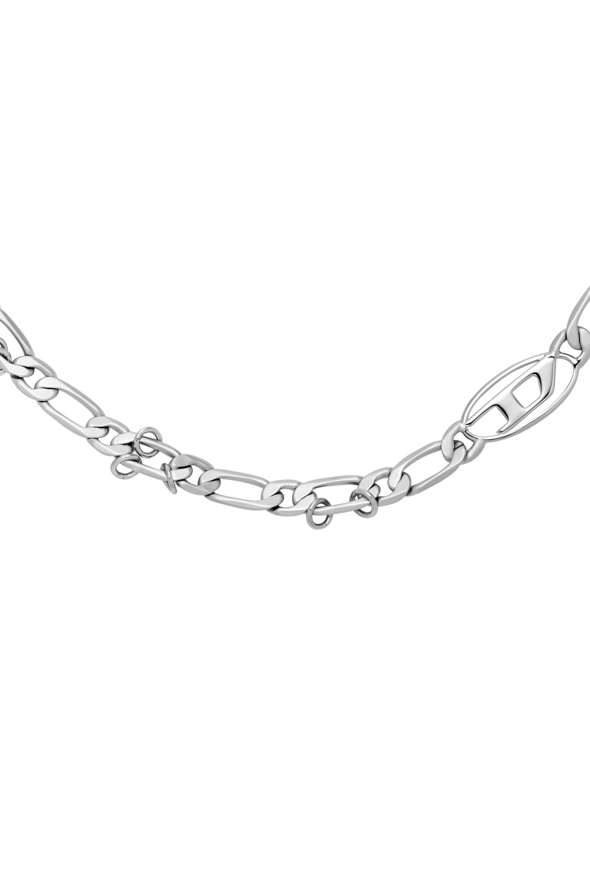 Women's Stainless Steel and Brass Chain Necklace | Silver | Diesel