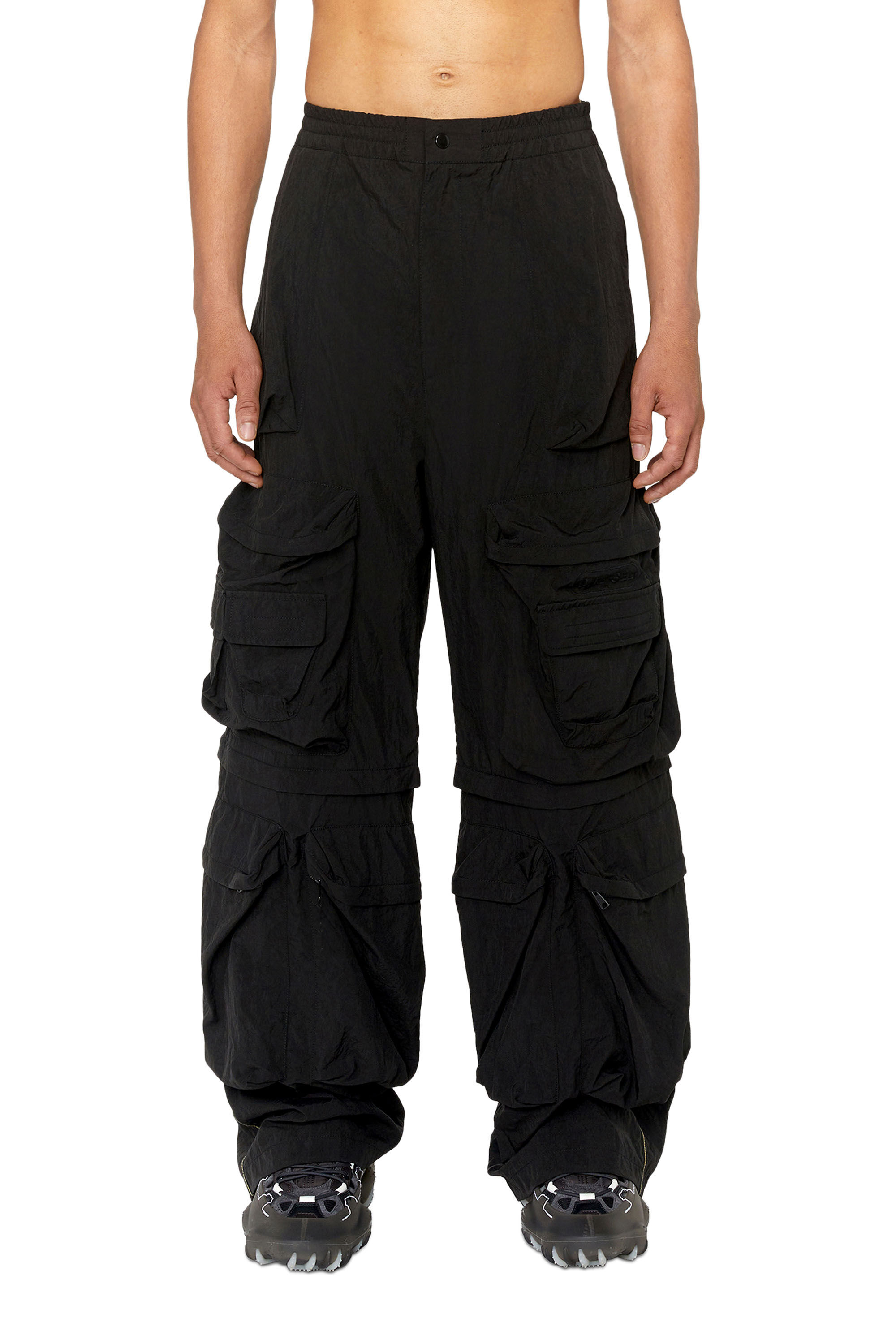 Men s Cargo pants in wrinkled nylon canvas P STAIND Diesel