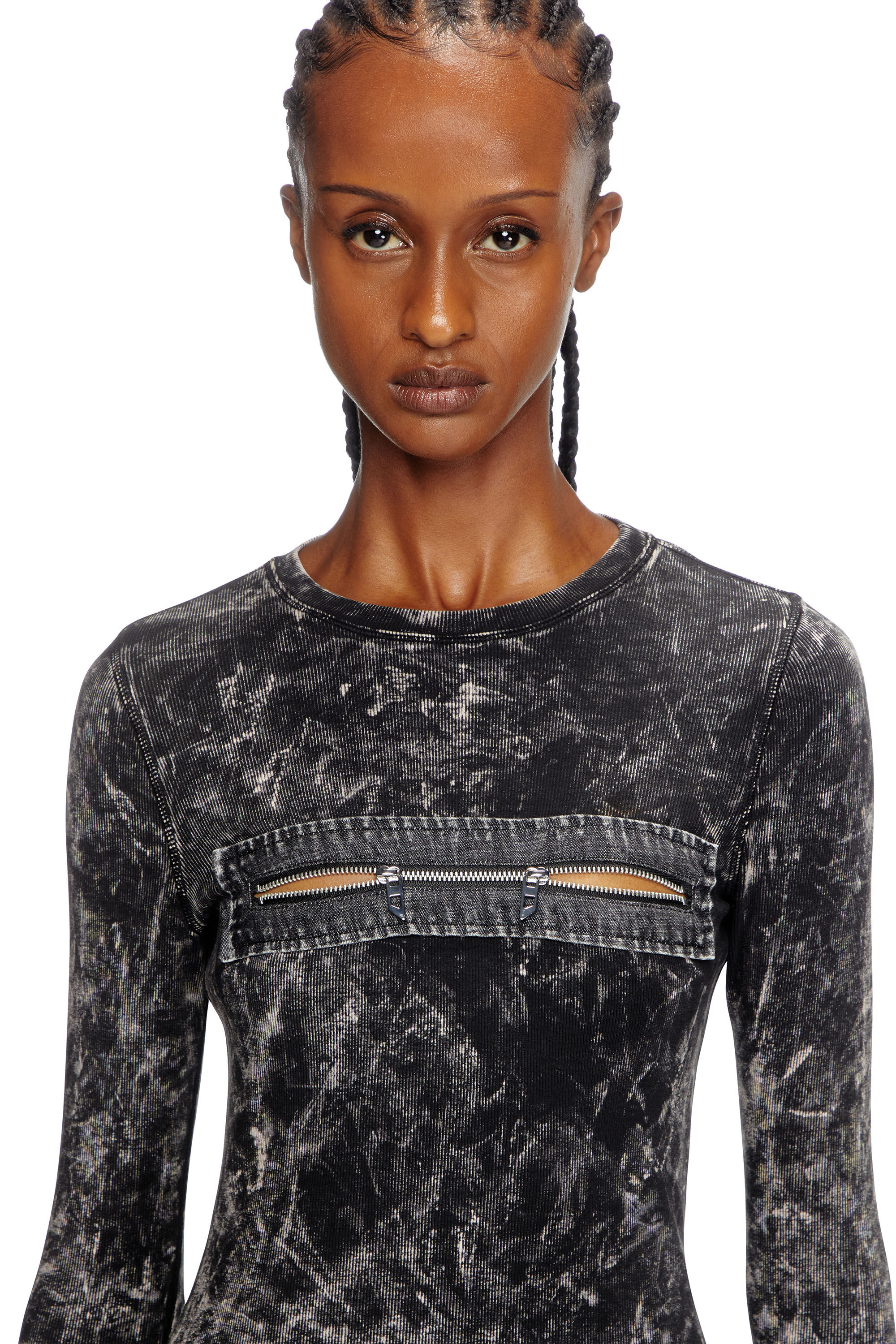ワンピース DIESEL Woman Dress Black A173180AKBU 900 Women's Short dress with zipped cut-out | Black | Diesel