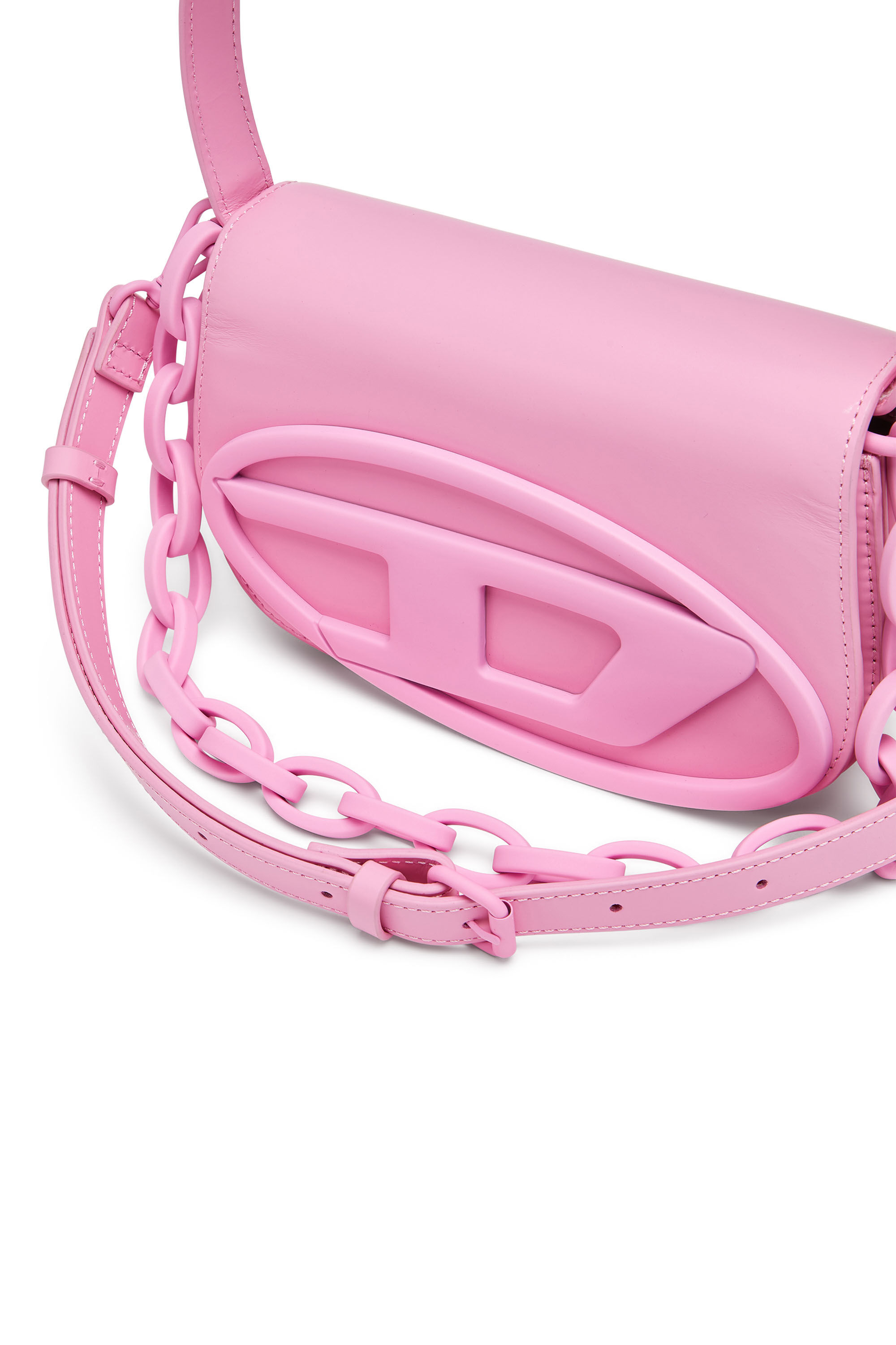 Women s 1DR Iconic shoulder bag in matte leather Pink Diesel