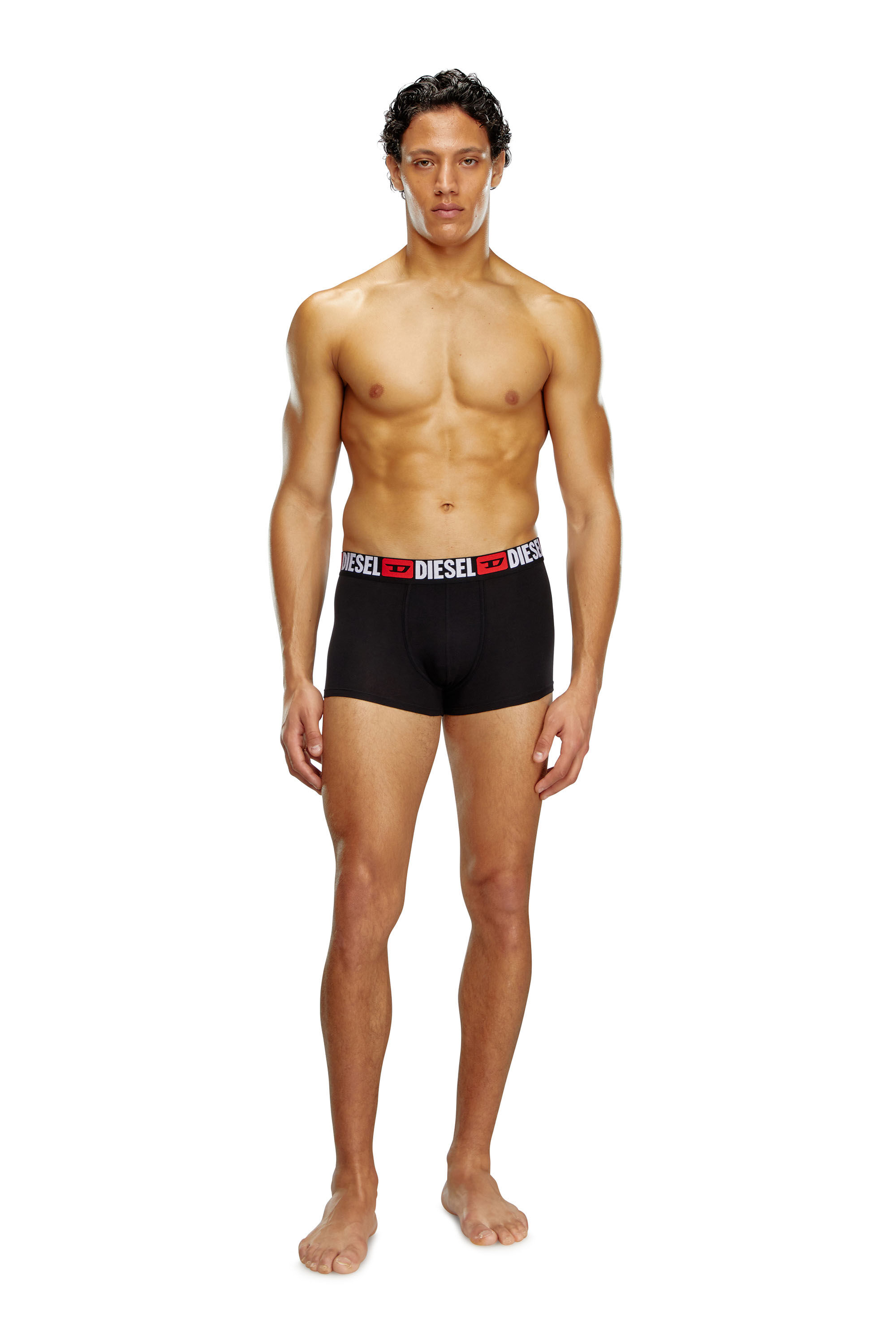 Men: Three-pack of all-over logo waist boxers | Diesel
