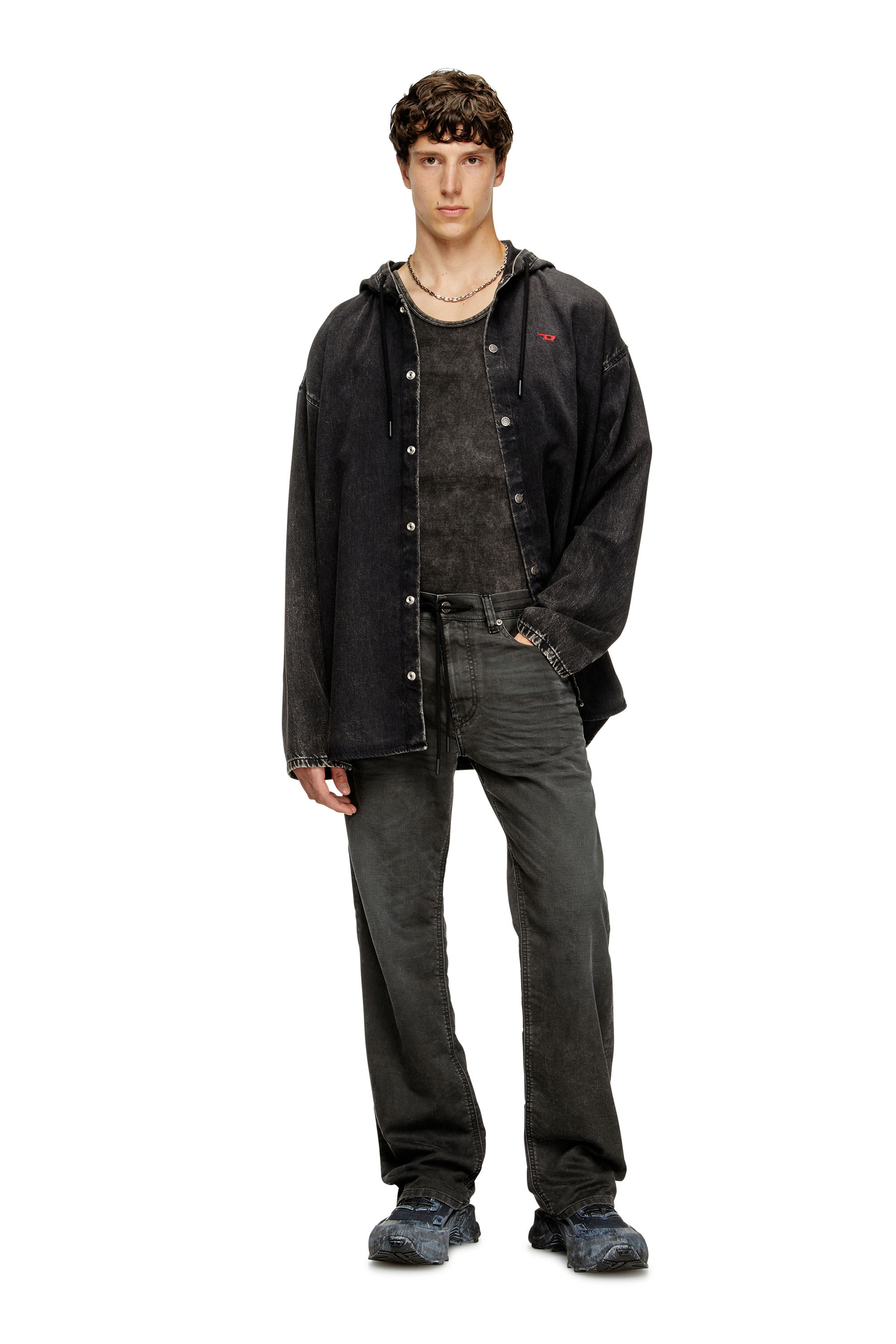 Men's Relaxed Jeans | Black/Dark grey | Diesel 2080 D-Reel Joggjeans®