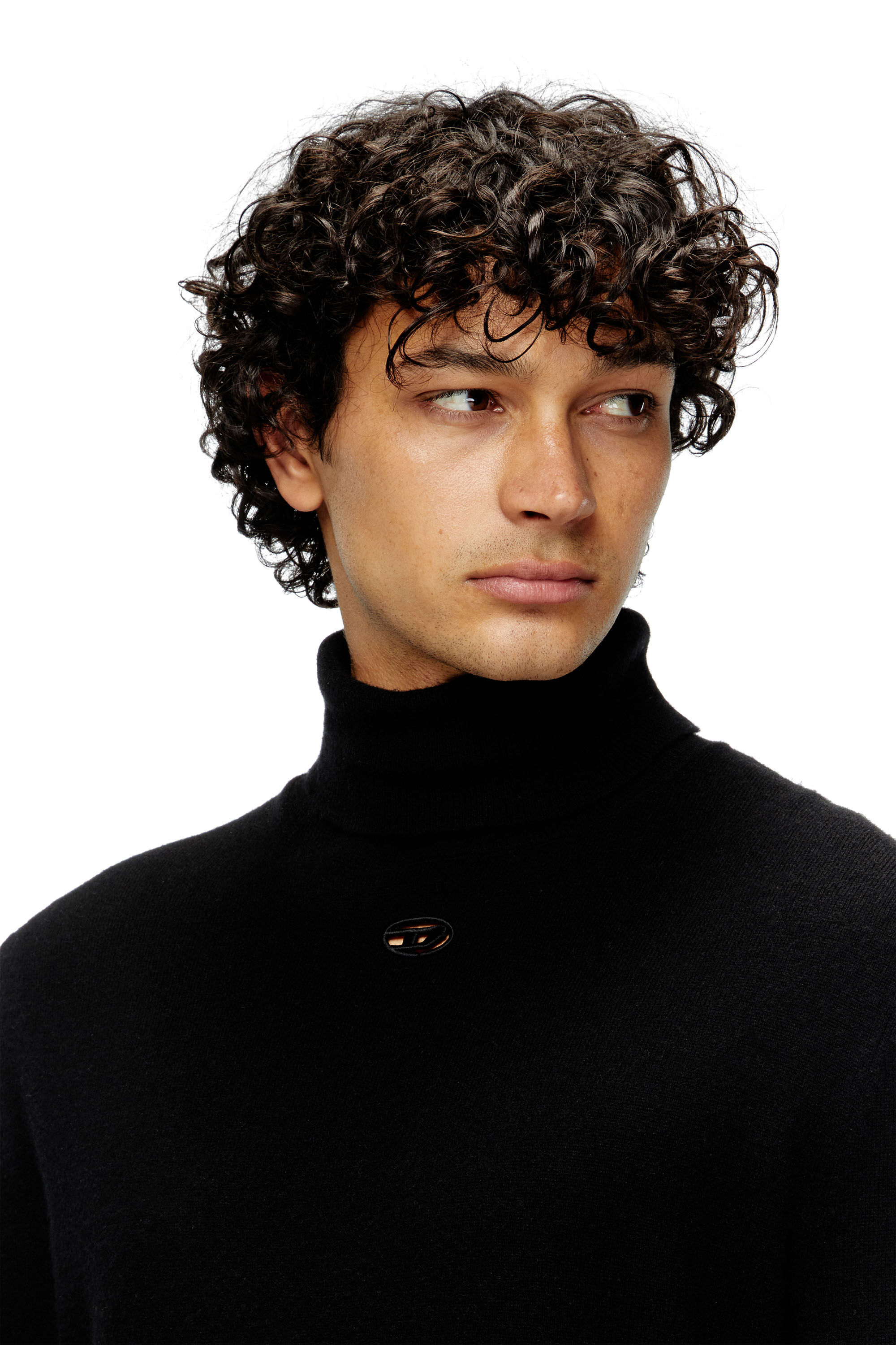 Men's Turtleneck jumper in wool and cashmere | Black | Diesel
