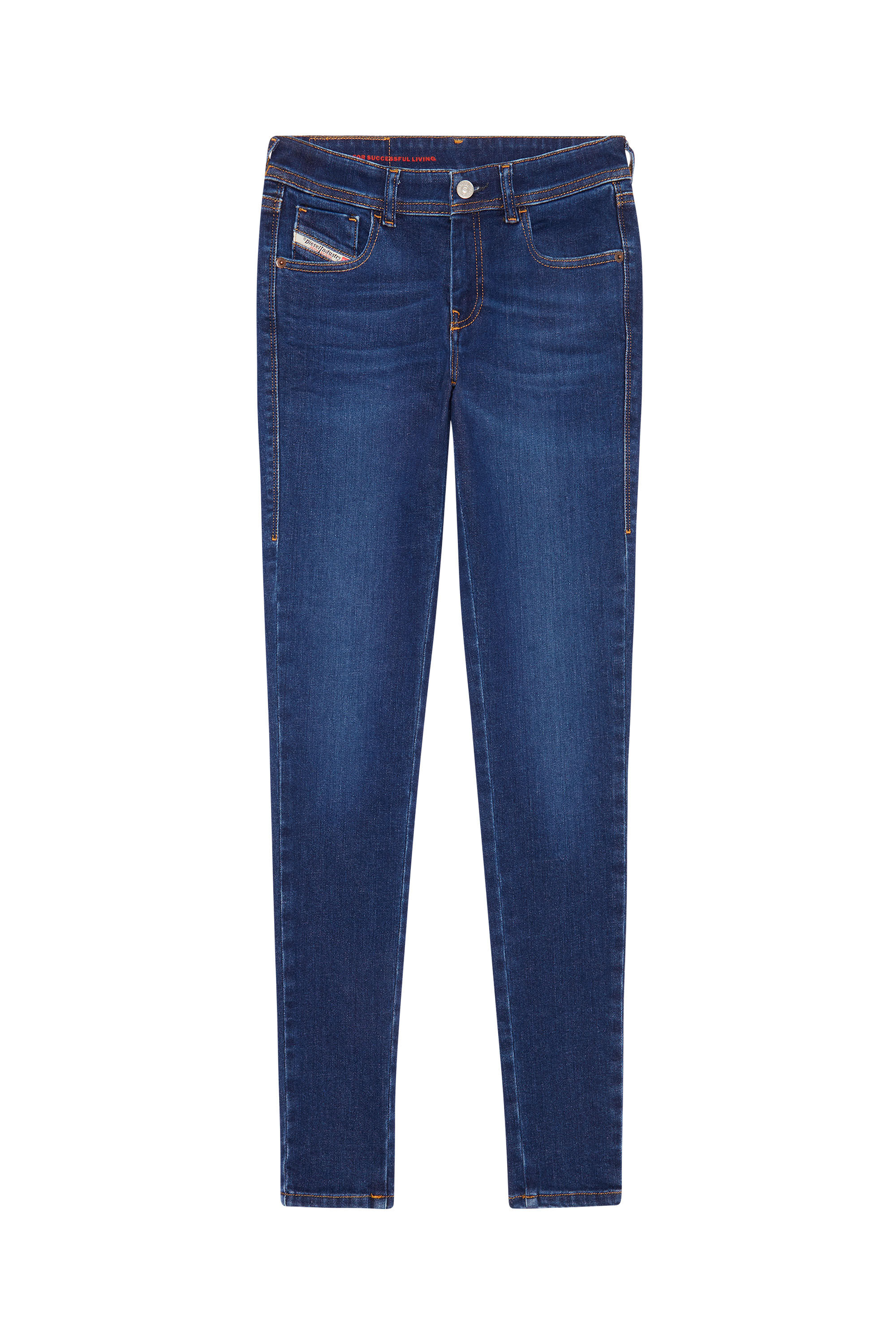 Diesel - 2018 SLANDY-LOW 09C19 Super skinny Jeans, Dark Blue - Image 2