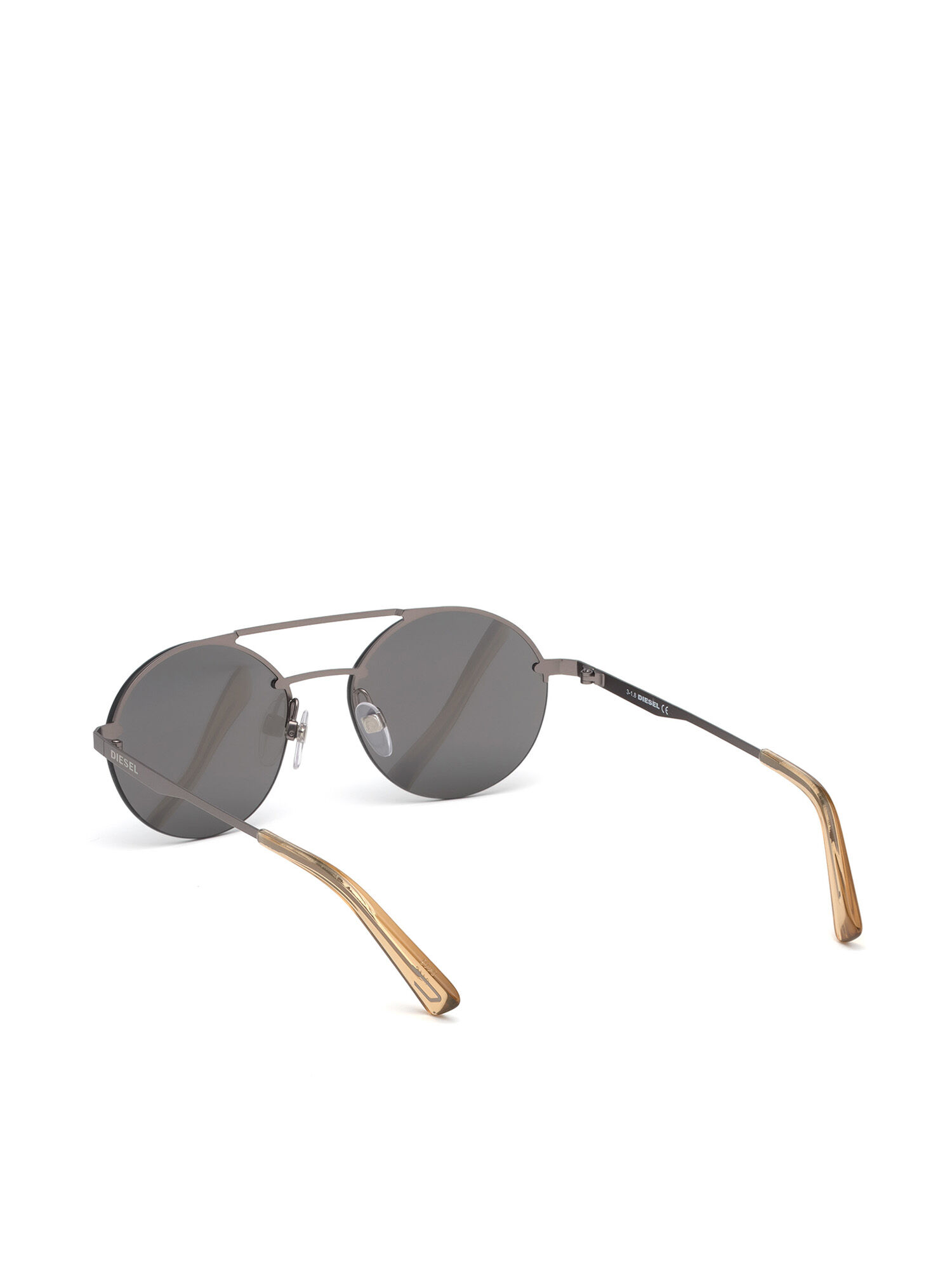 Diesel - DL0275, Unisex's Rounded sunglasses in acetate in Silver - 5