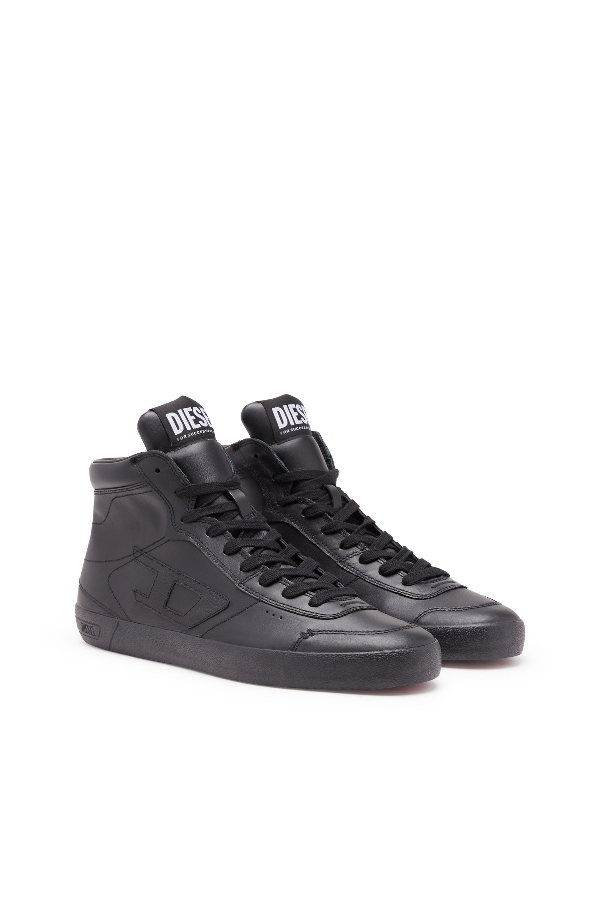 Men s S Leroji Mid Leather high top sneakers Black Diesel