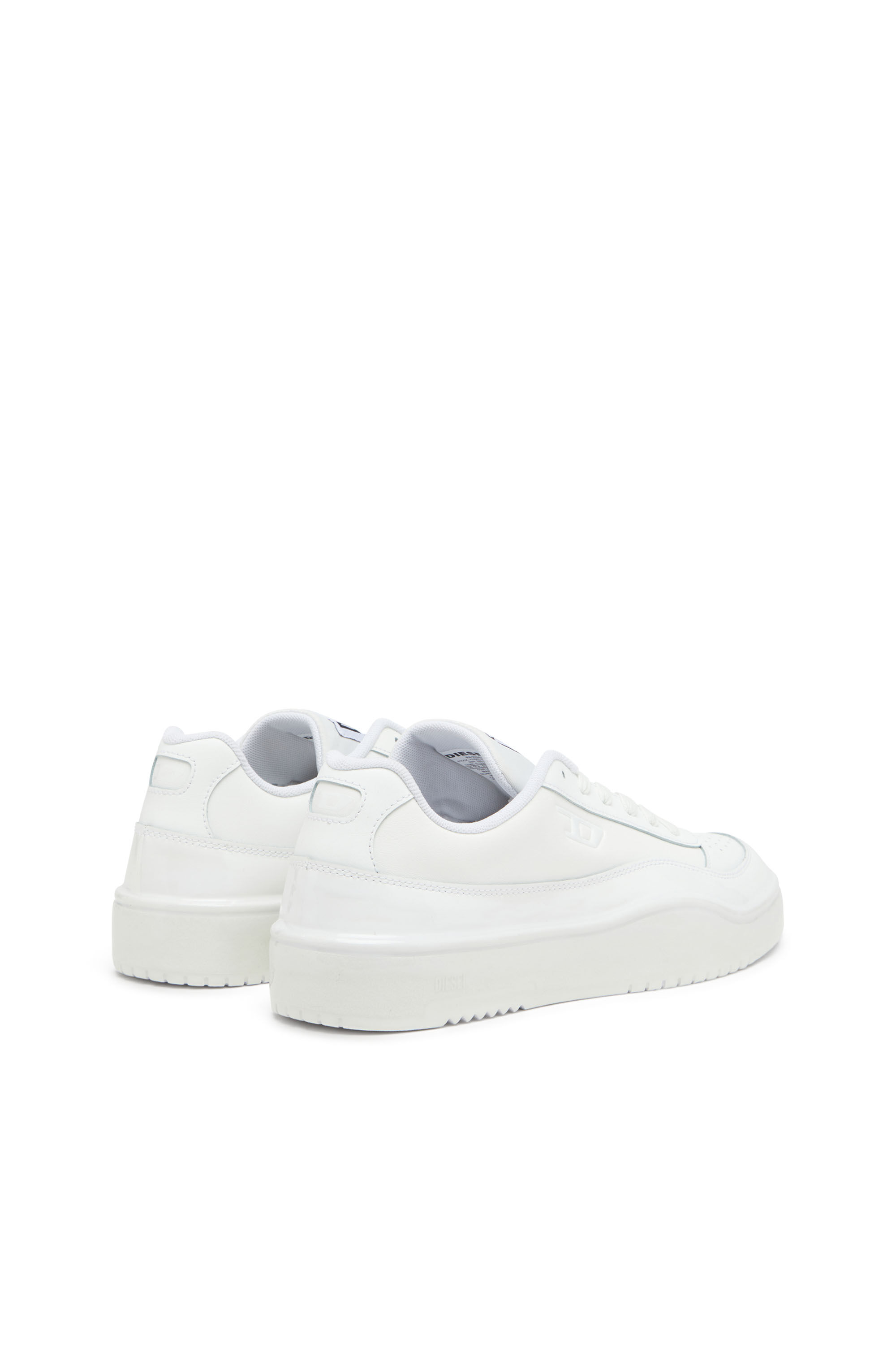 Men's S-Tracker-D-Silicone-dipped leather sneakers | White
