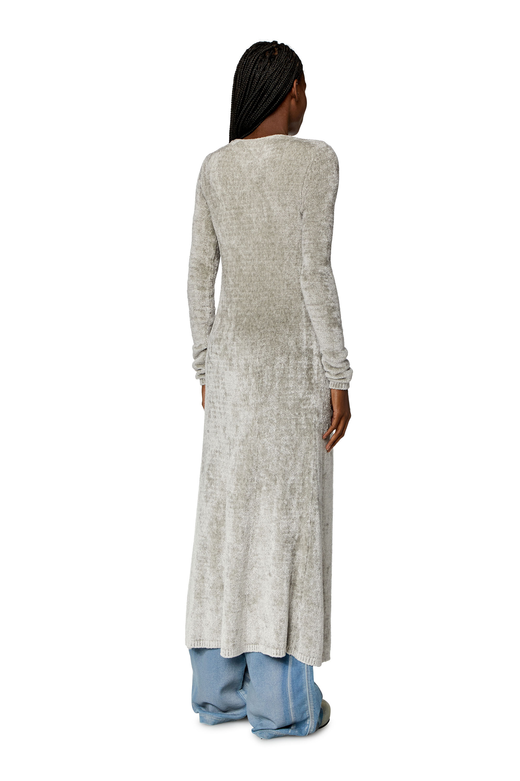 Long hot sale chenille cardigan