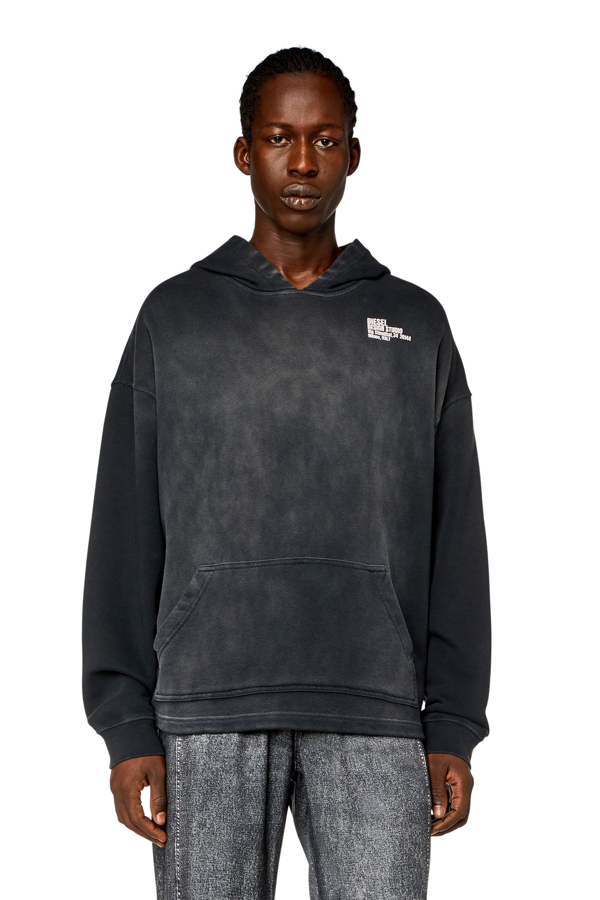 Men s Hoodie with Diesel Design Studio print S BUNT HOOD Diesel