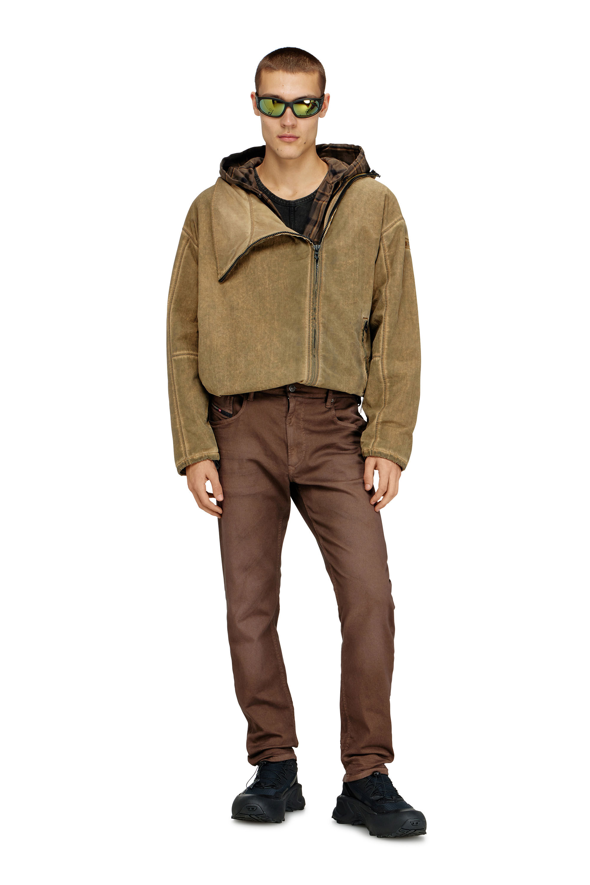 Men's Regular Jeans | Brown | Diesel 2032 D-Krooley-BW Joggjeans®