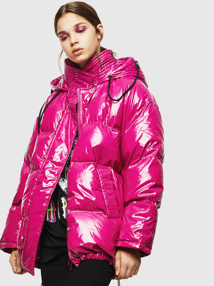 W-ALLA Women: Oversized down jacket in glossy nylon | Diesel