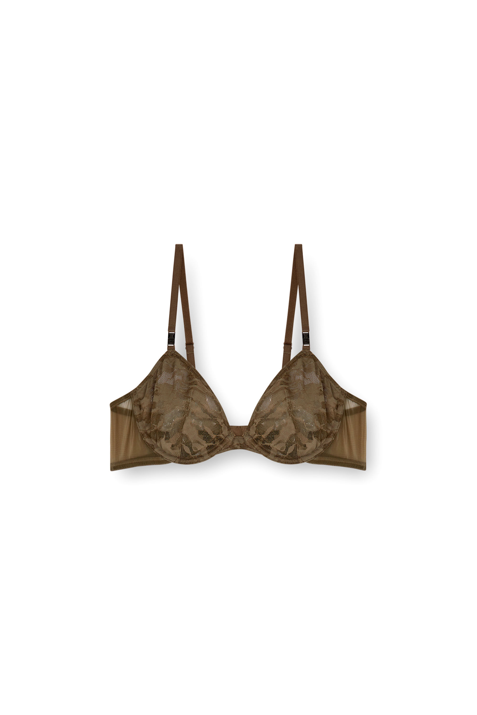 C CAMO LACE PLUNGE BRA