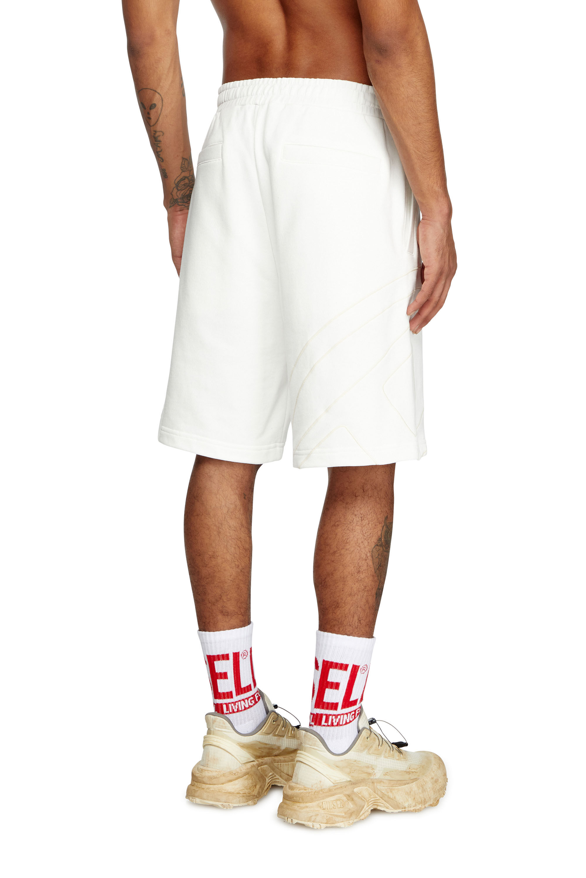 P CROW MEGOVAL Man Sweat shorts with maxi D logo Diesel