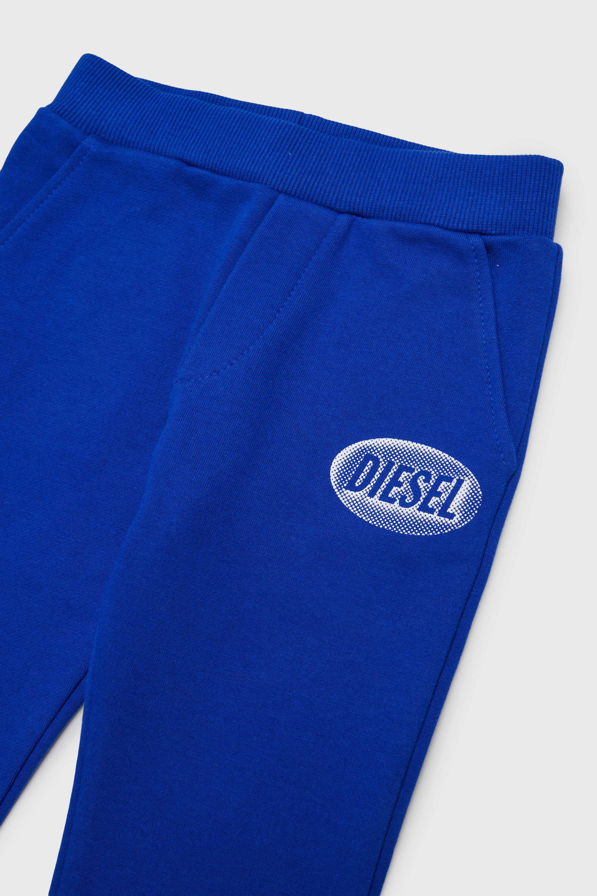 Diesel - PDSELB, Unisex's Cotton sweatpants with logo print in Blue - 3