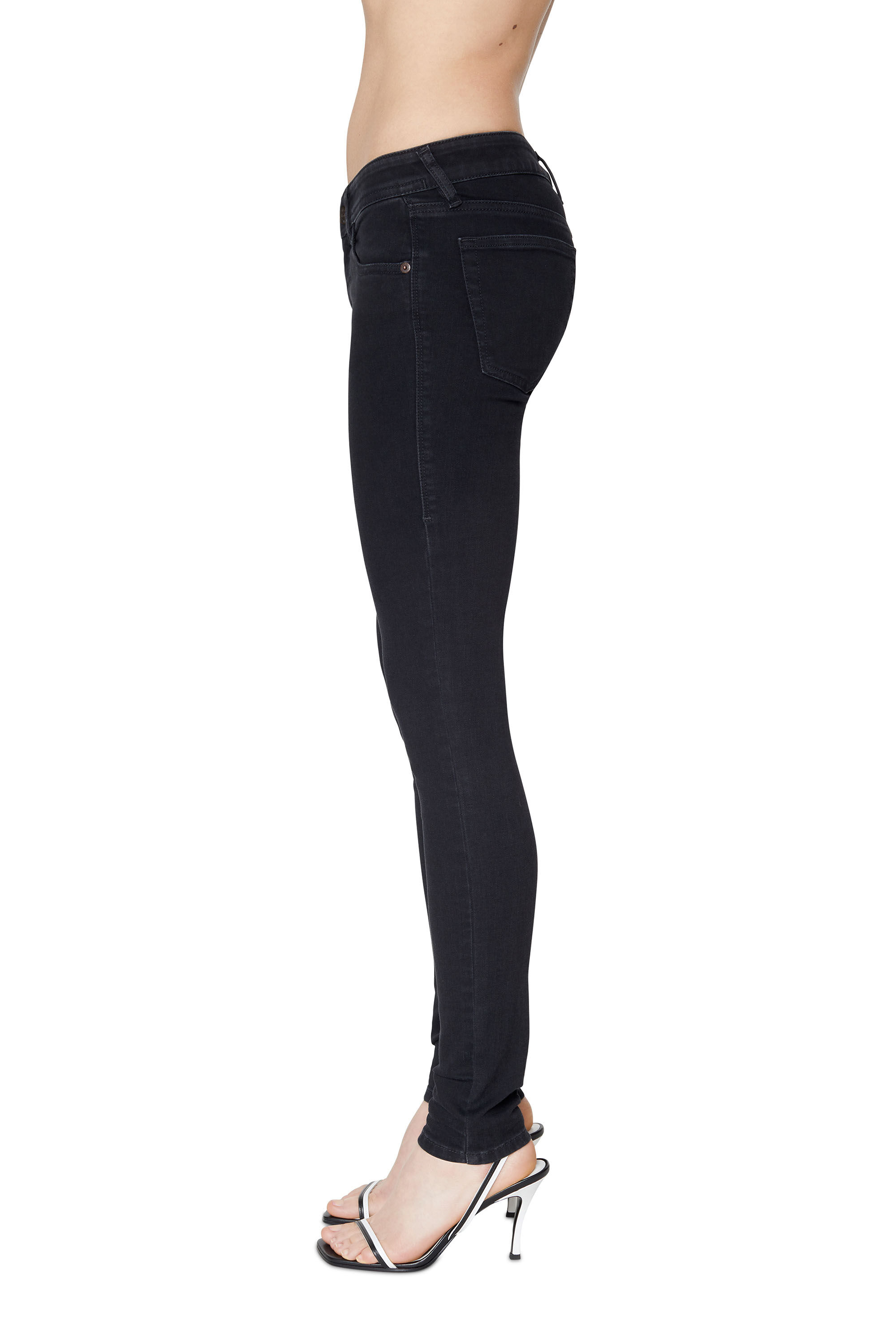 2018 SLANDY LOW Woman Super skinny Black Dark grey Jeans Diesel
