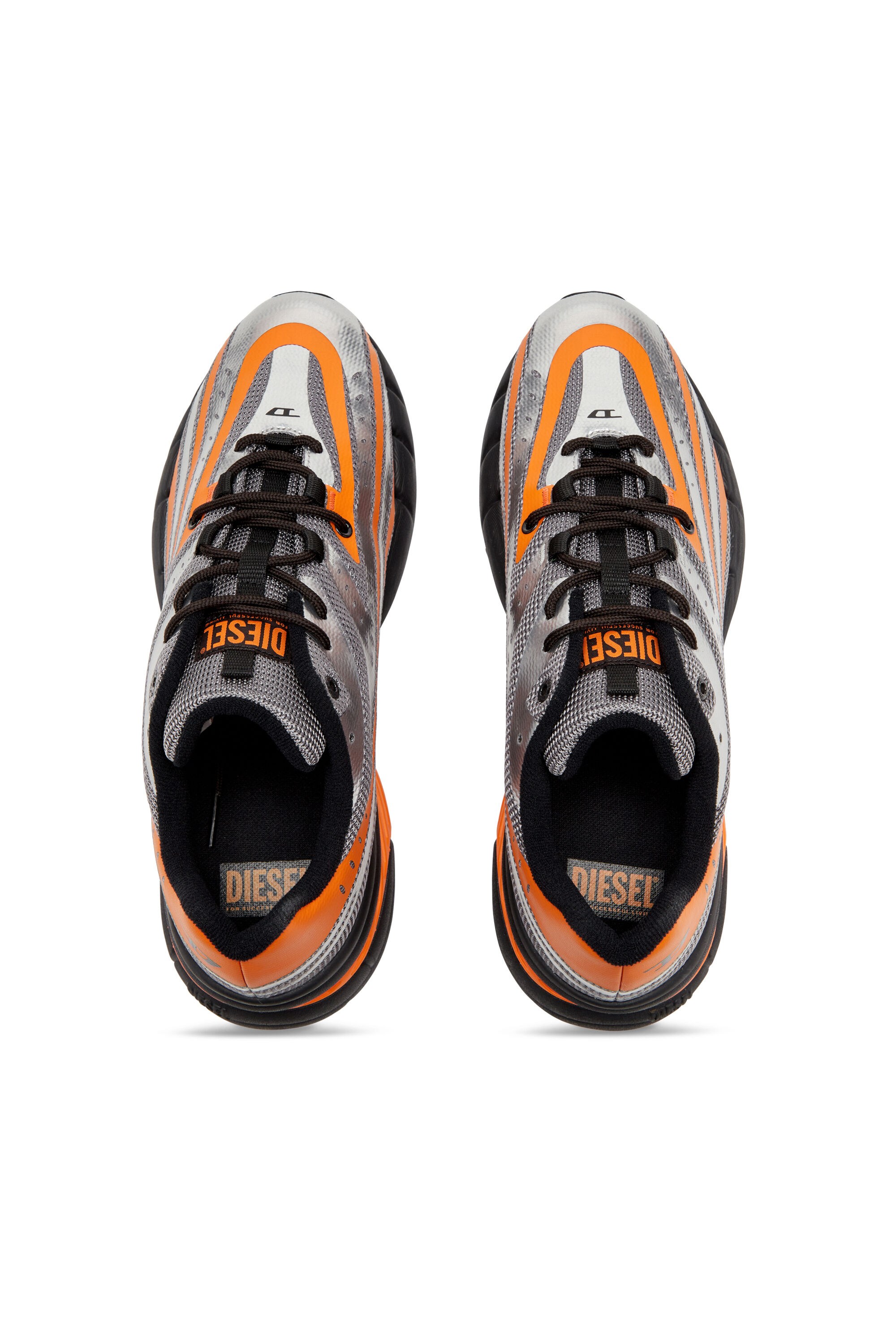 ◆DIESEL◆ D Airspeed Low Sneakers Silver Orange Y03436P8138 Men's D-Airspeed-Sneakers in coated mesh | Multicolor | Diesel