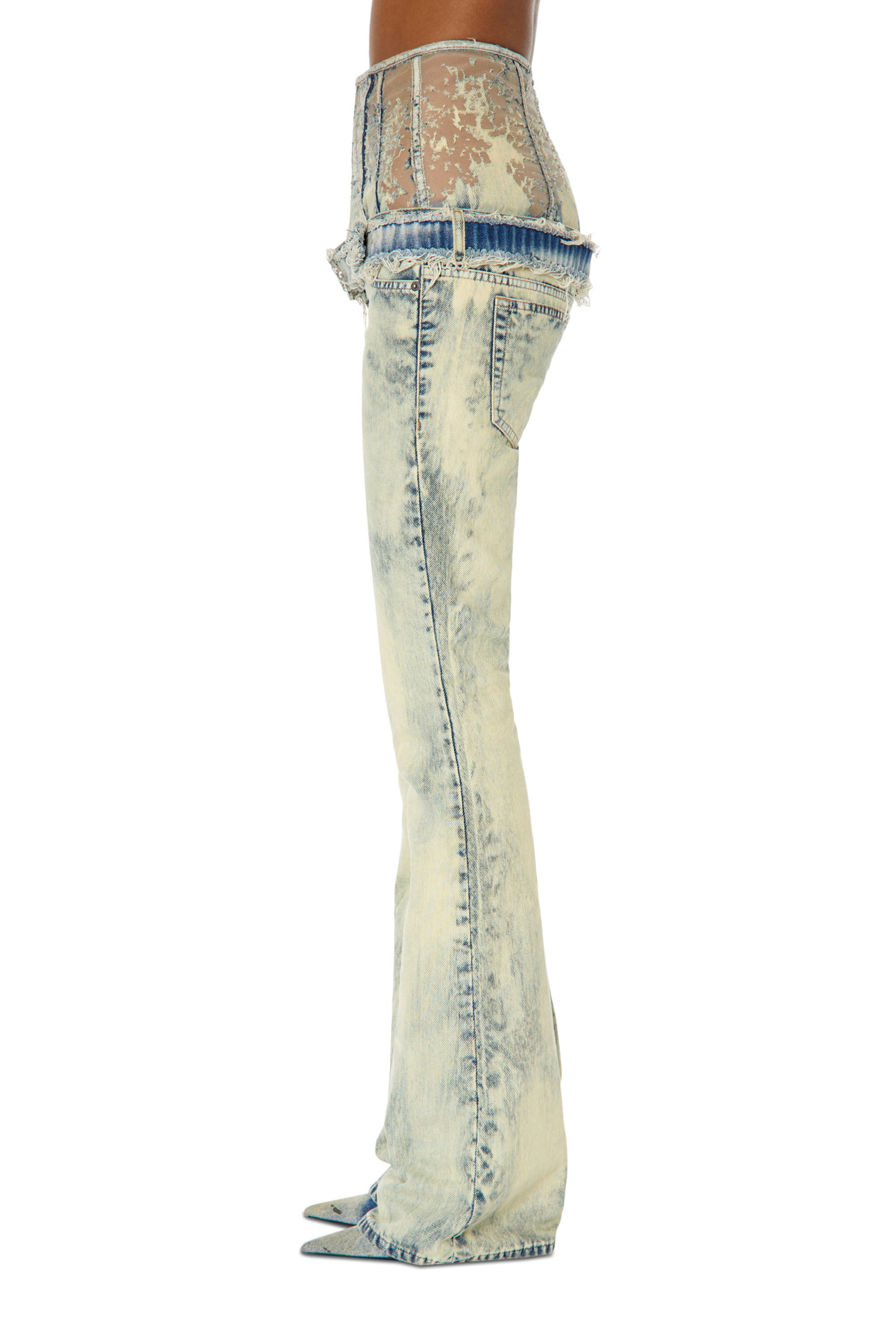 Flare sales fringe jeans
