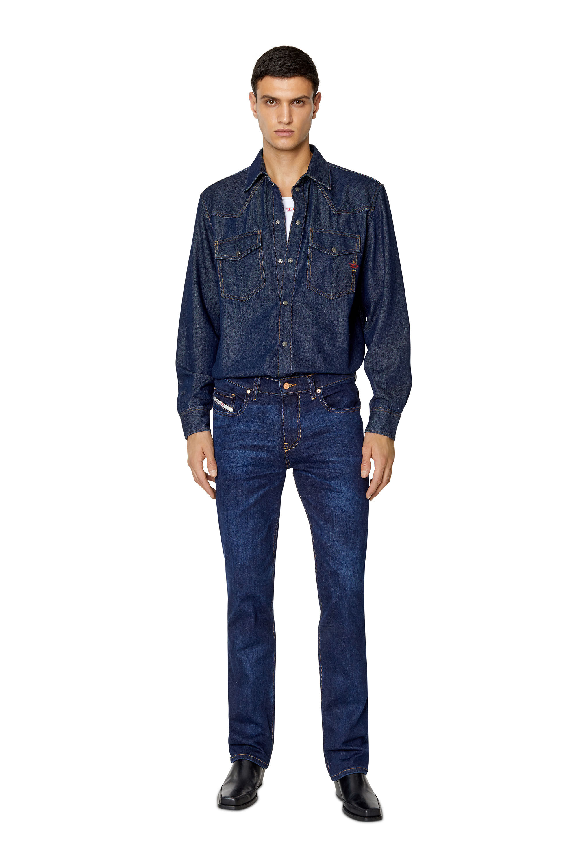 2021 D Vocs Man Bootcut Dark blue Jeans Diesel
