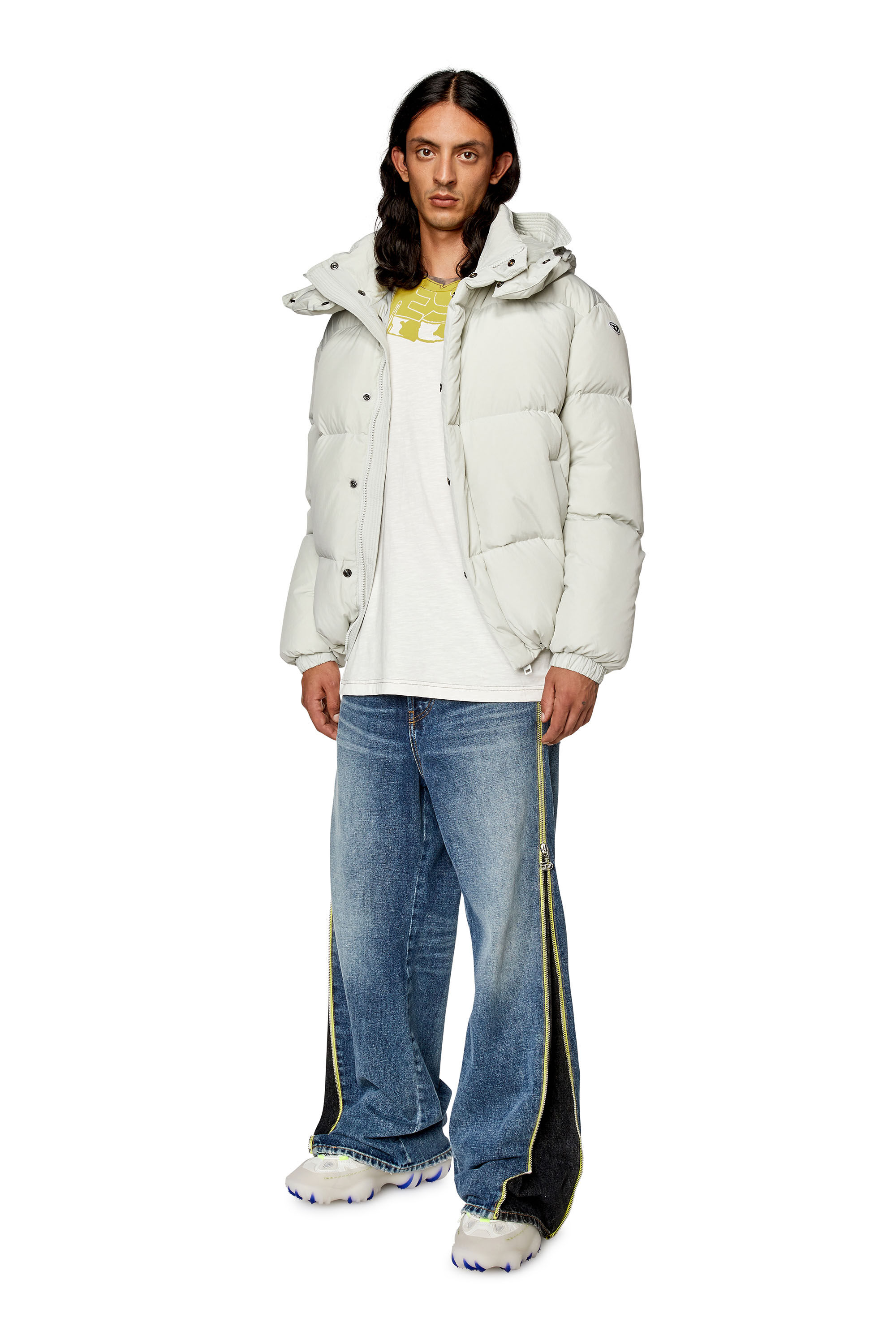 W ROLFYS Men s Puffer jacket in recycled nylon taslan Diesel