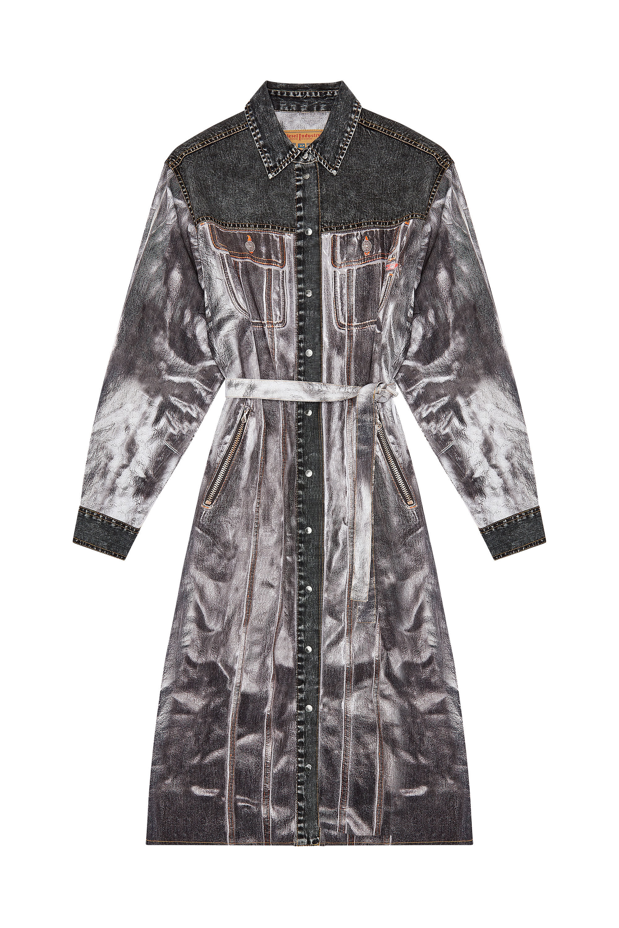 Women s Shirt dress in denim and viscose D ANISH A Diesel