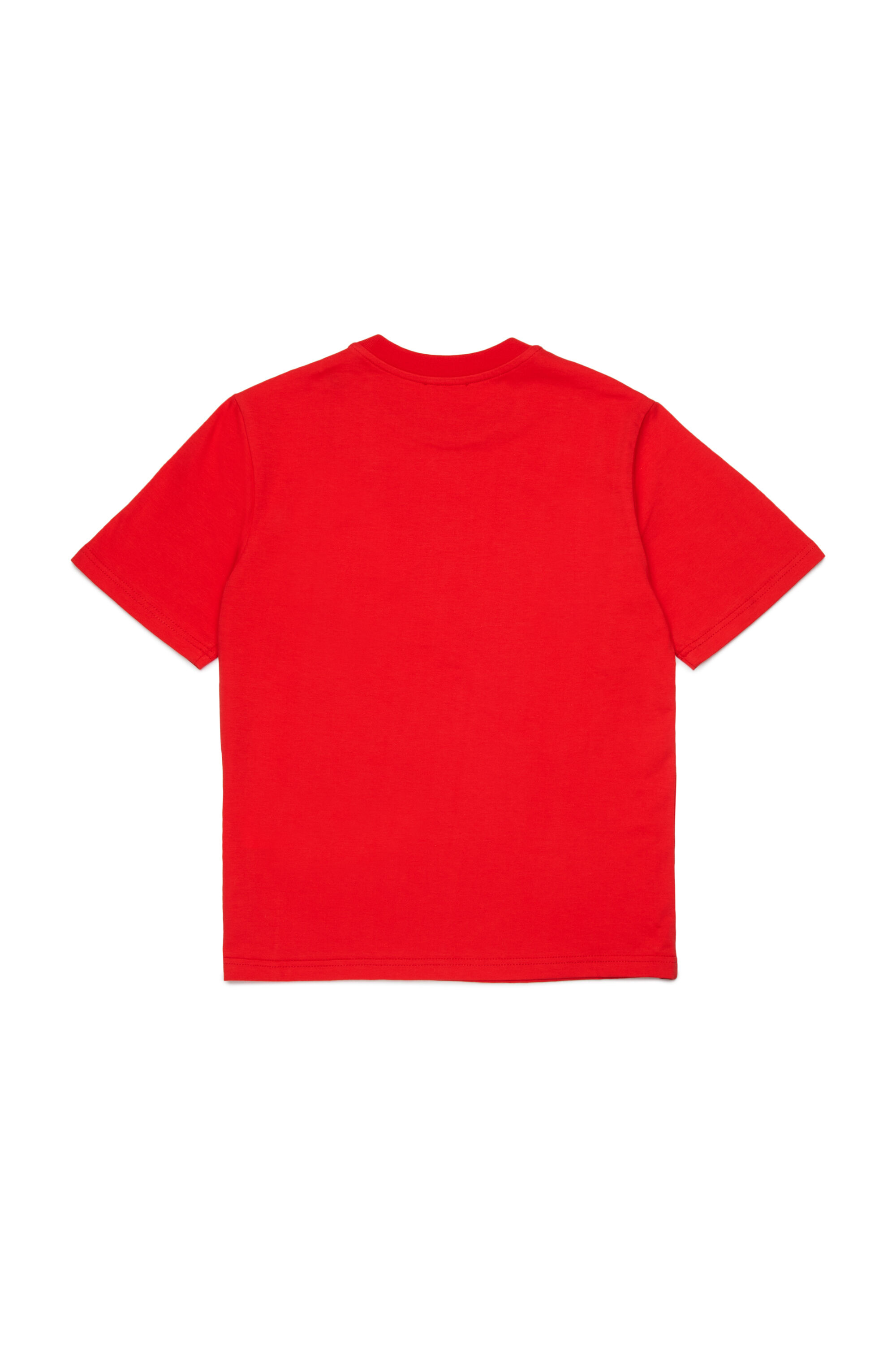Diesel - MTOMS OVER, Man's Cotton T-shirt with maxi logo print in Red - 2